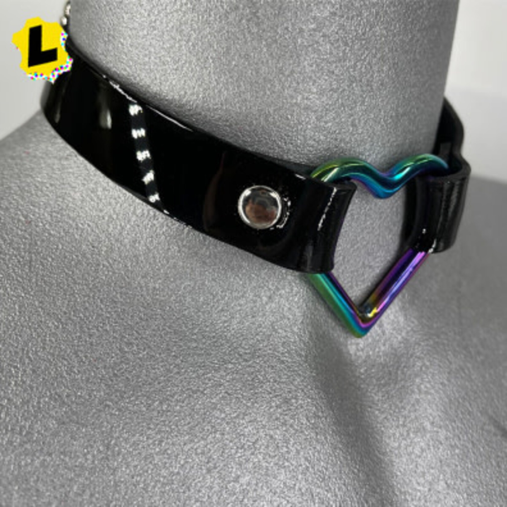 Kookie INTL Rainbow Heart Leather Collar