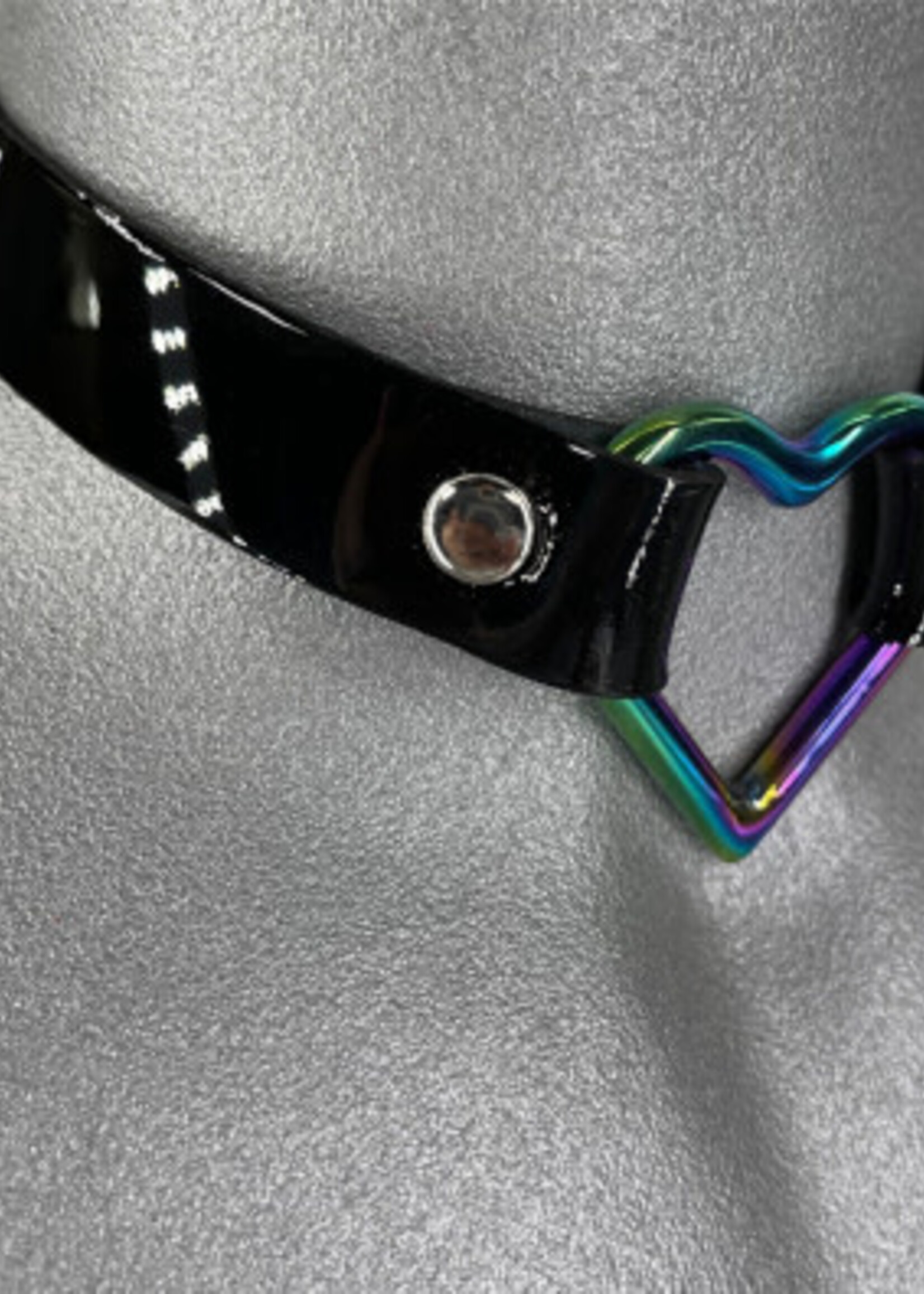 Kookie INTL Rainbow Heart Leather Collar