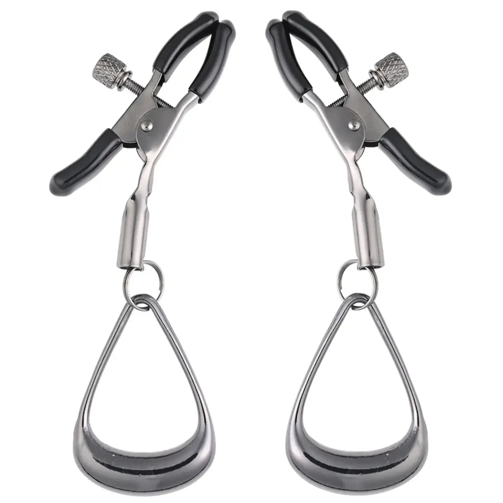 Sportsheets Velvet Noir Tuggable Nipple Clamps - Black