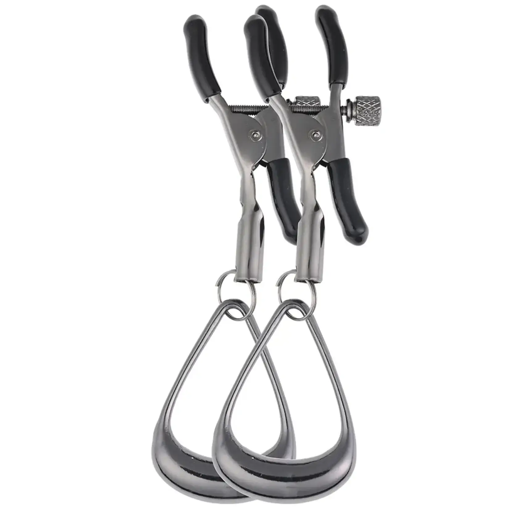 Sportsheets Velvet Noir Tuggable Nipple Clamps - Black