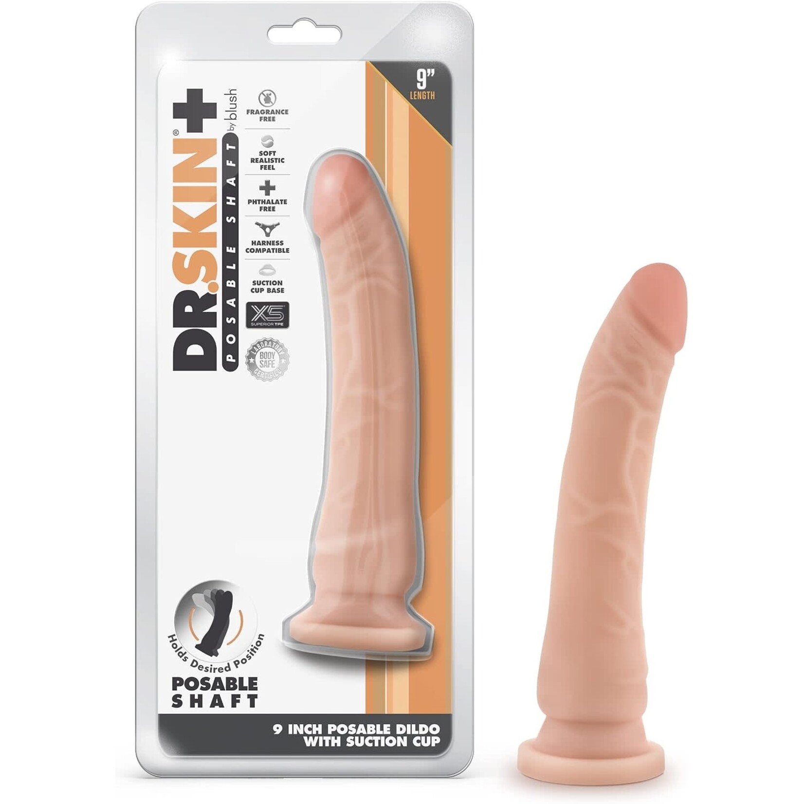 Blush Novelties Dr. Skin Plus 9" Posable Dildo