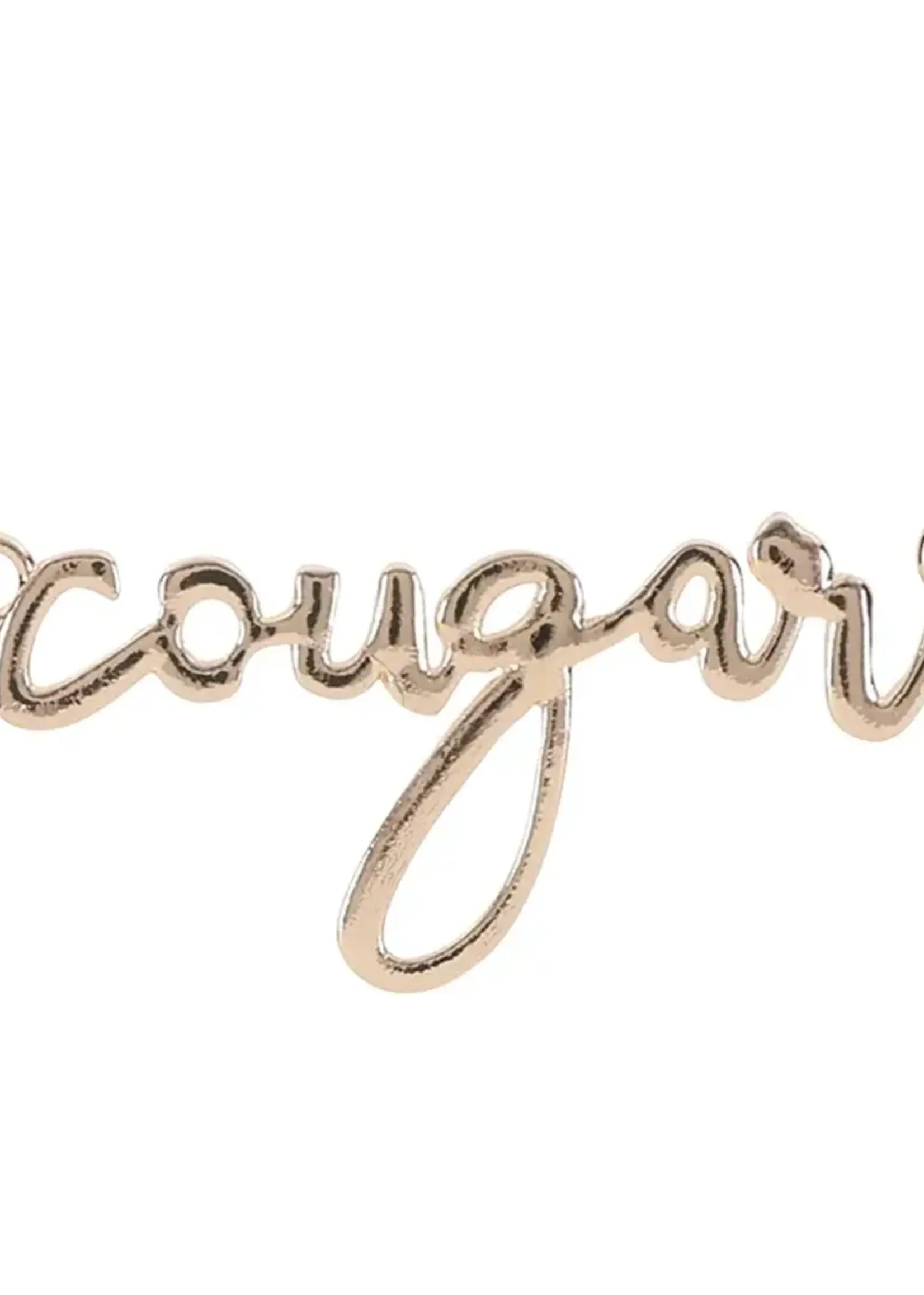 Sportsheets Sex & Mischief Cougar Nipple Clamps - Navy/Gold