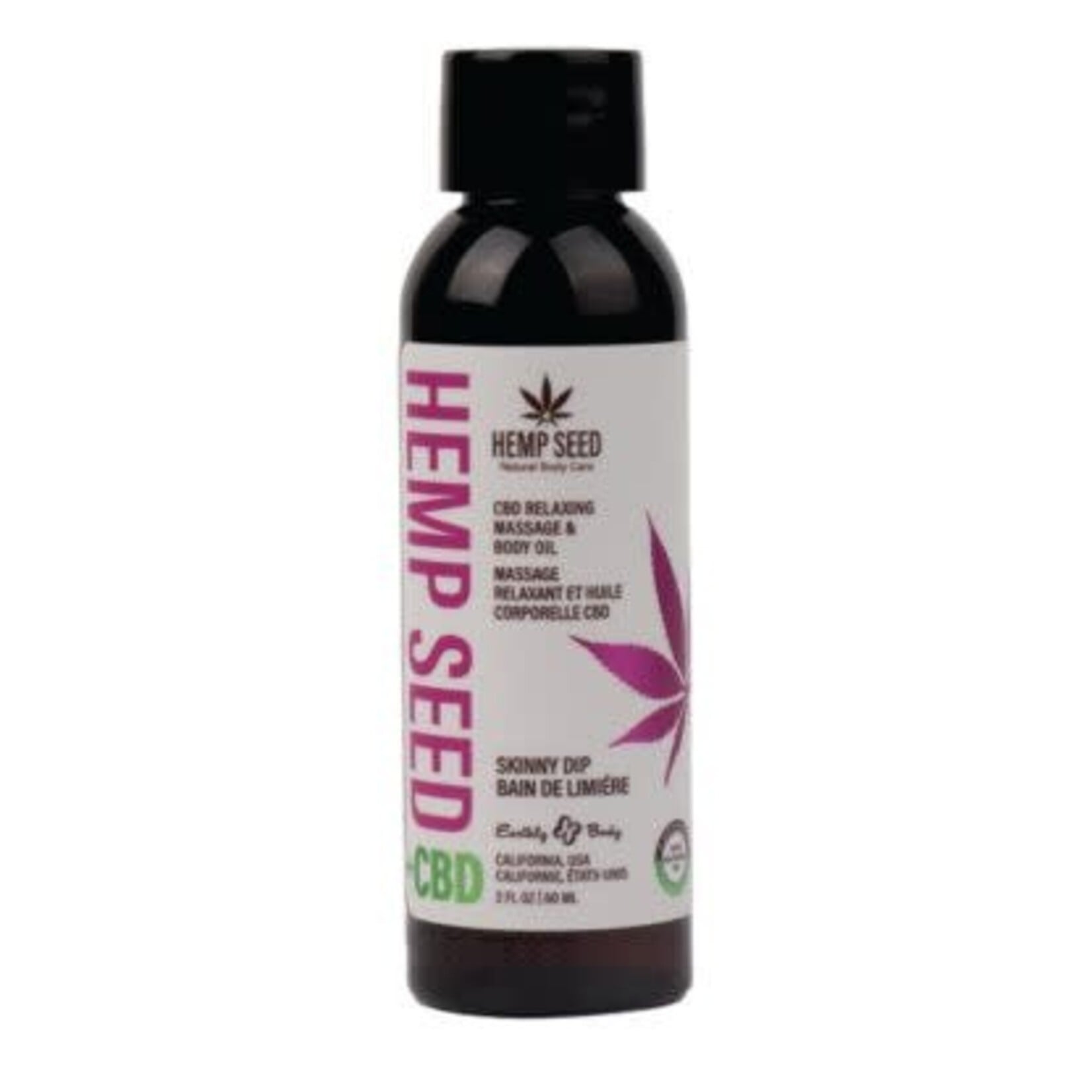 Earthly Body Hemp Seed CBD Relaxing Massage And Body Oil - 2oz