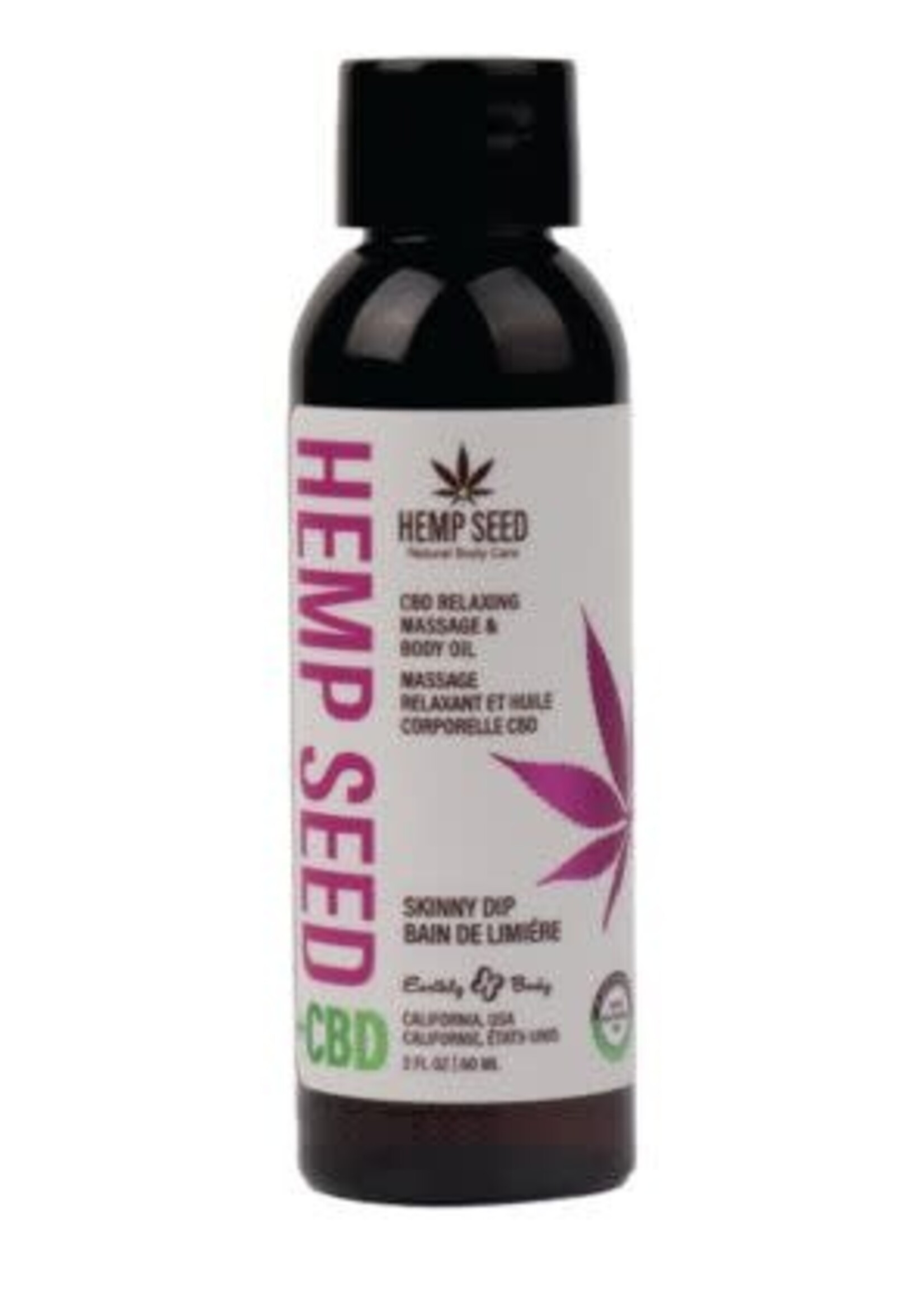Earthly Body Hemp Seed CBD Relaxing Massage And Body Oil - 2oz