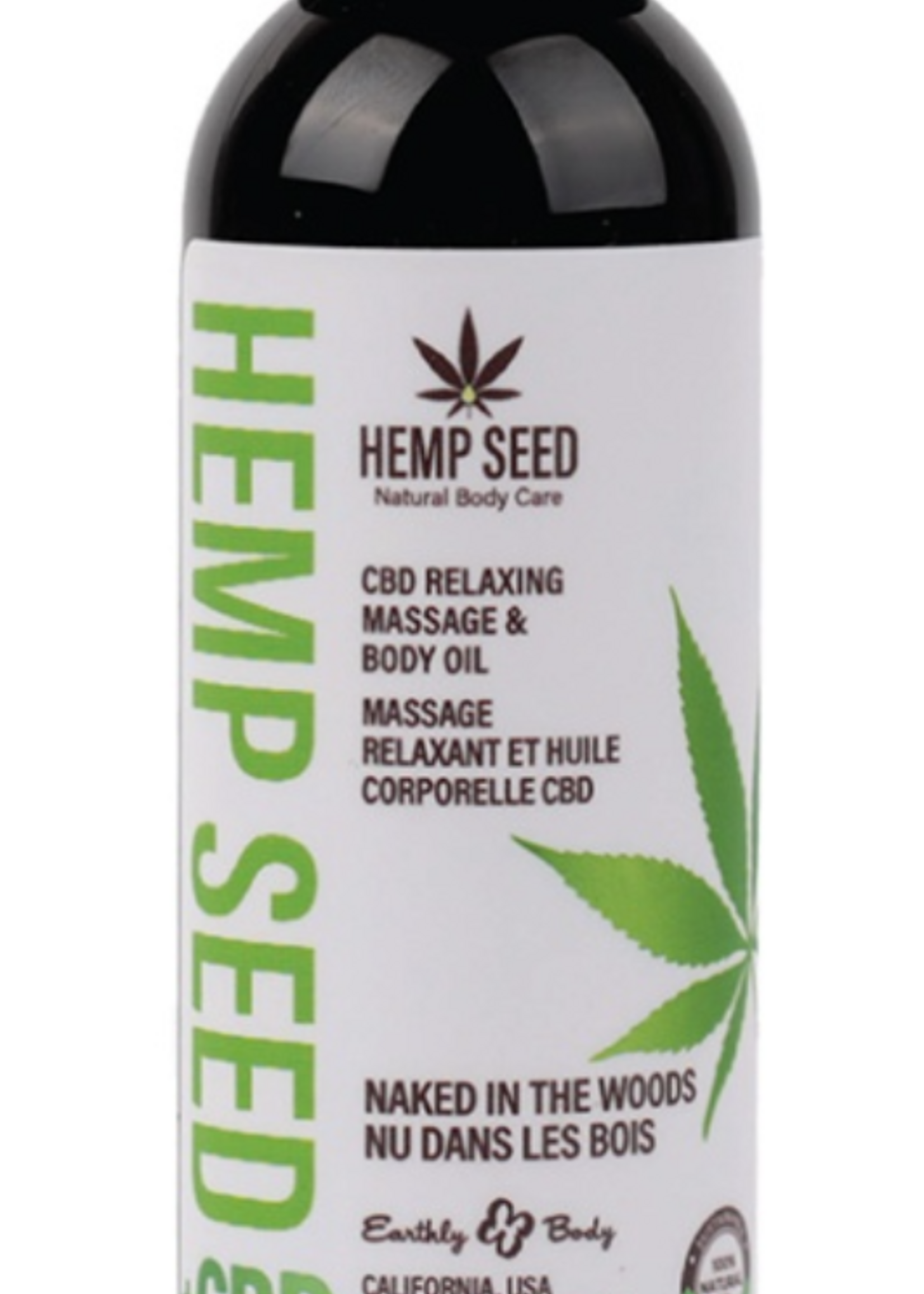 Earthly Body Hemp Seed CBD Relaxing Massage And Body Oil - 2oz
