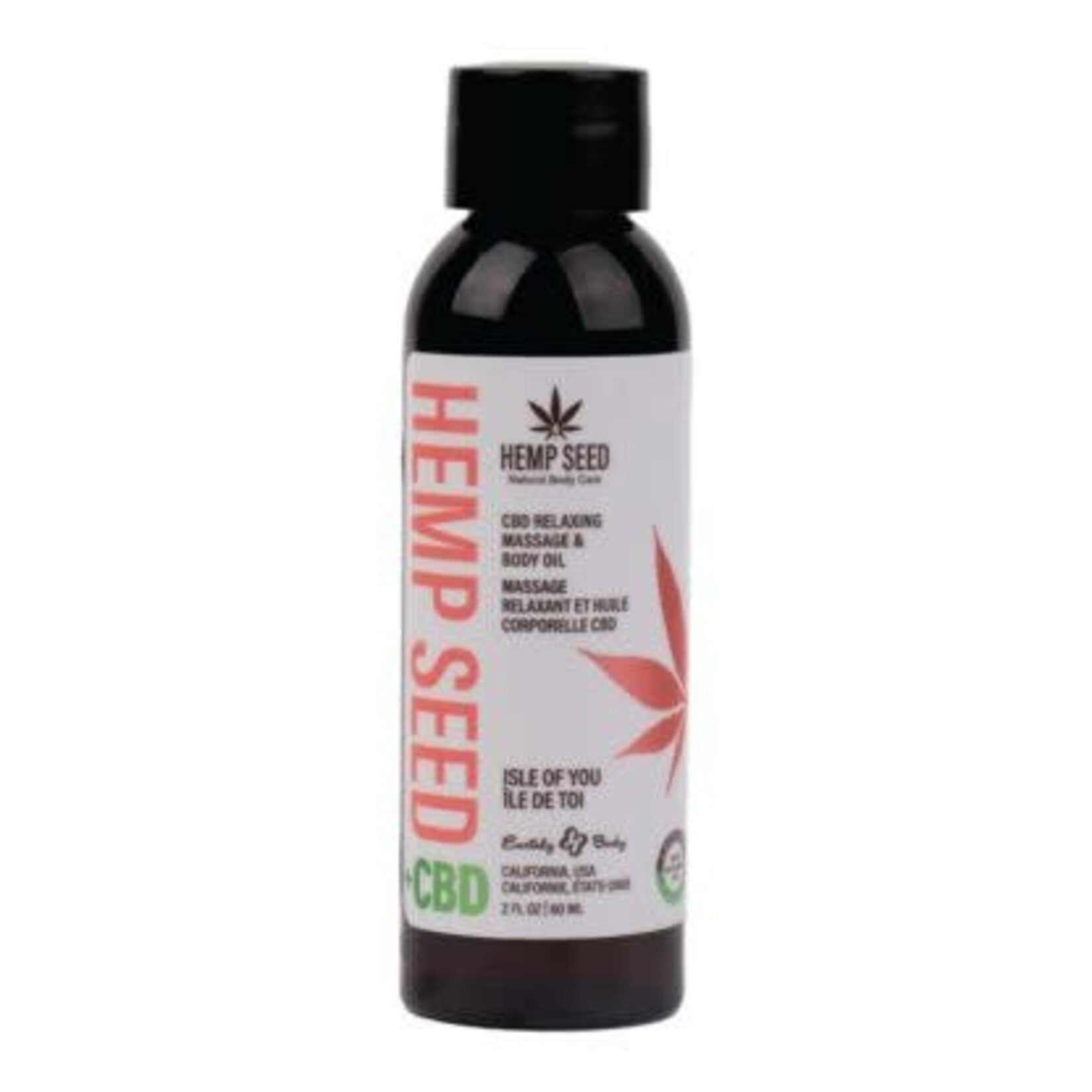 Earthly Body Hemp Seed CBD Relaxing Massage And Body Oil - 2oz