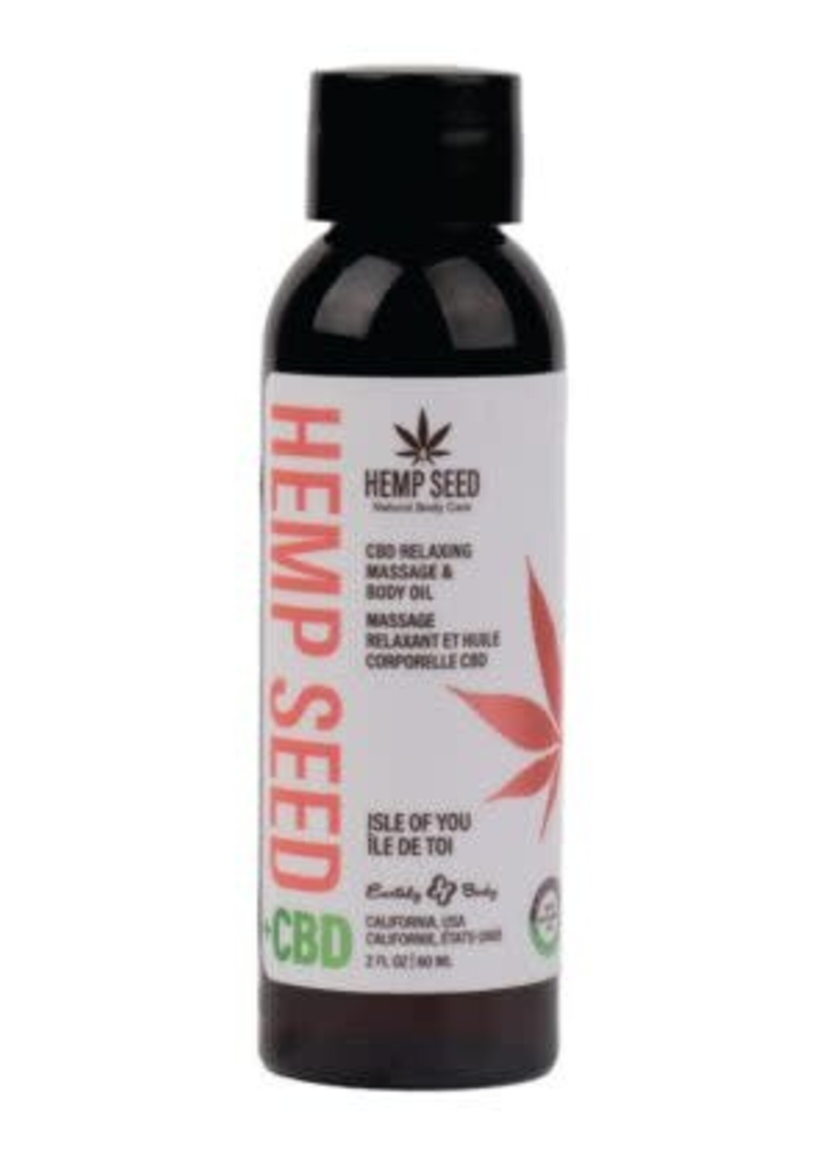 Earthly Body Hemp Seed CBD Relaxing Massage And Body Oil - 2oz