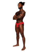 Male Power Sassy Lace Skirt Jock Red S/M
