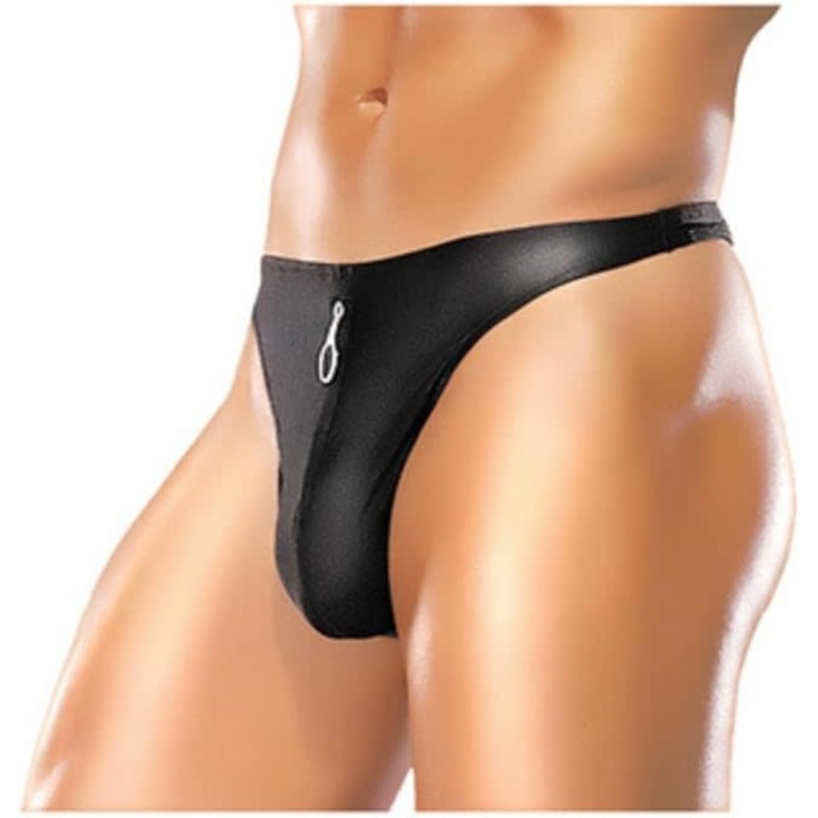 Male Power Male Power Zipper Thong Black S/M