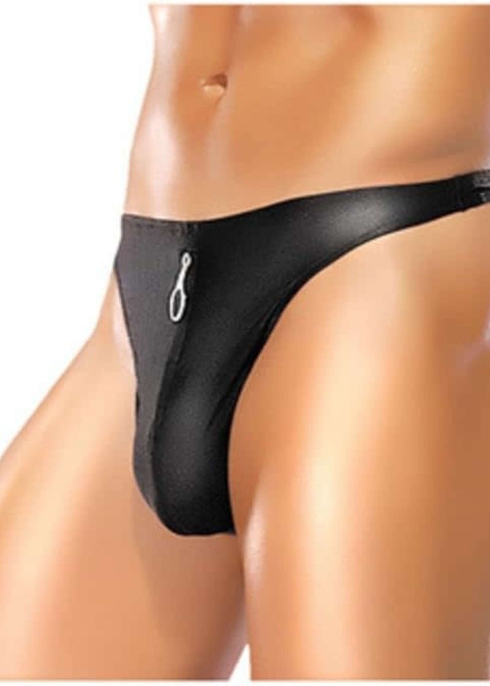 Male Power Male Power Zipper Thong Black S/M