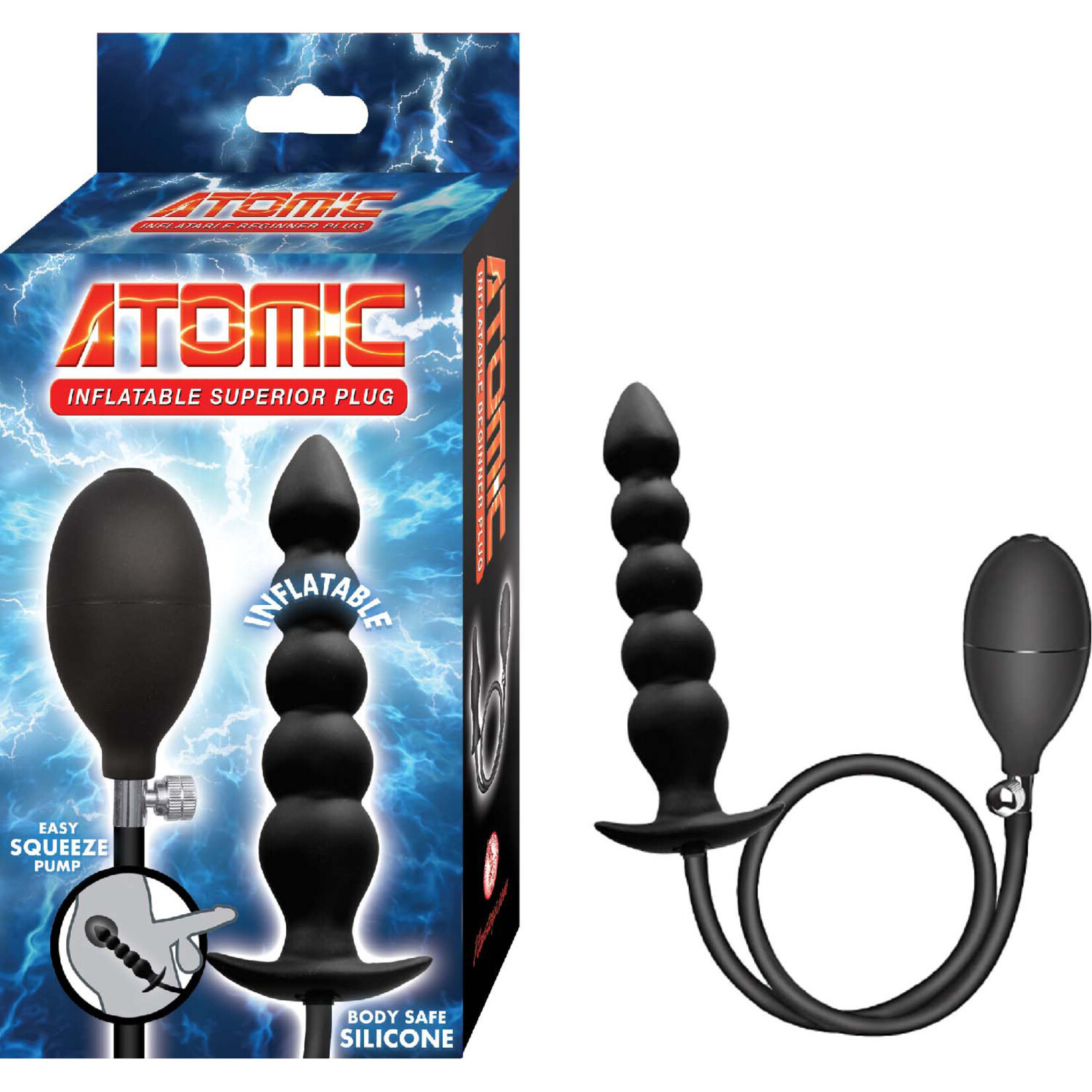 NassToys Atomic Inflatable Superior Plug Black