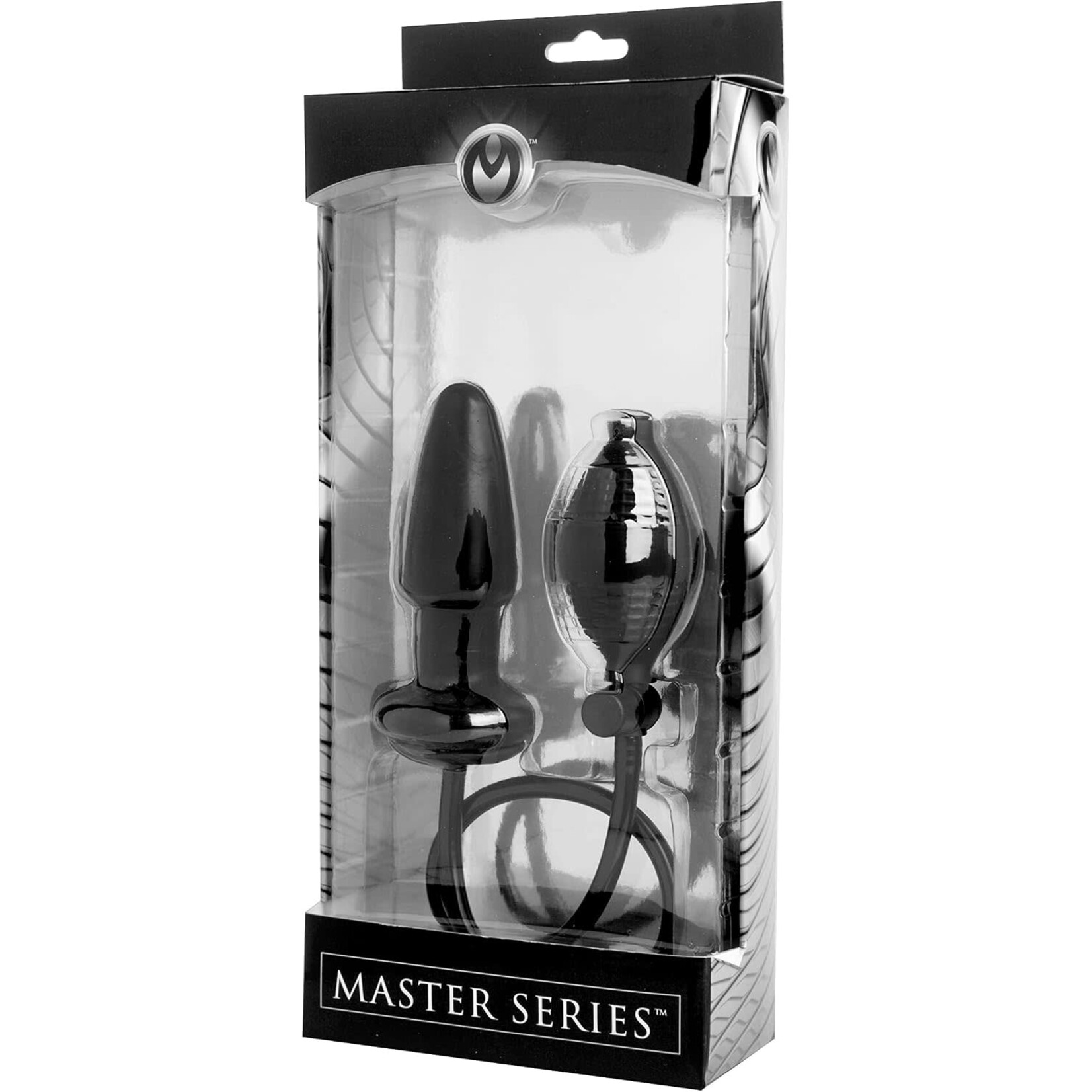 XR Brands Master Series Master Series Ass Expander Magnetic Inflatable Silicone Anal Plug - Black