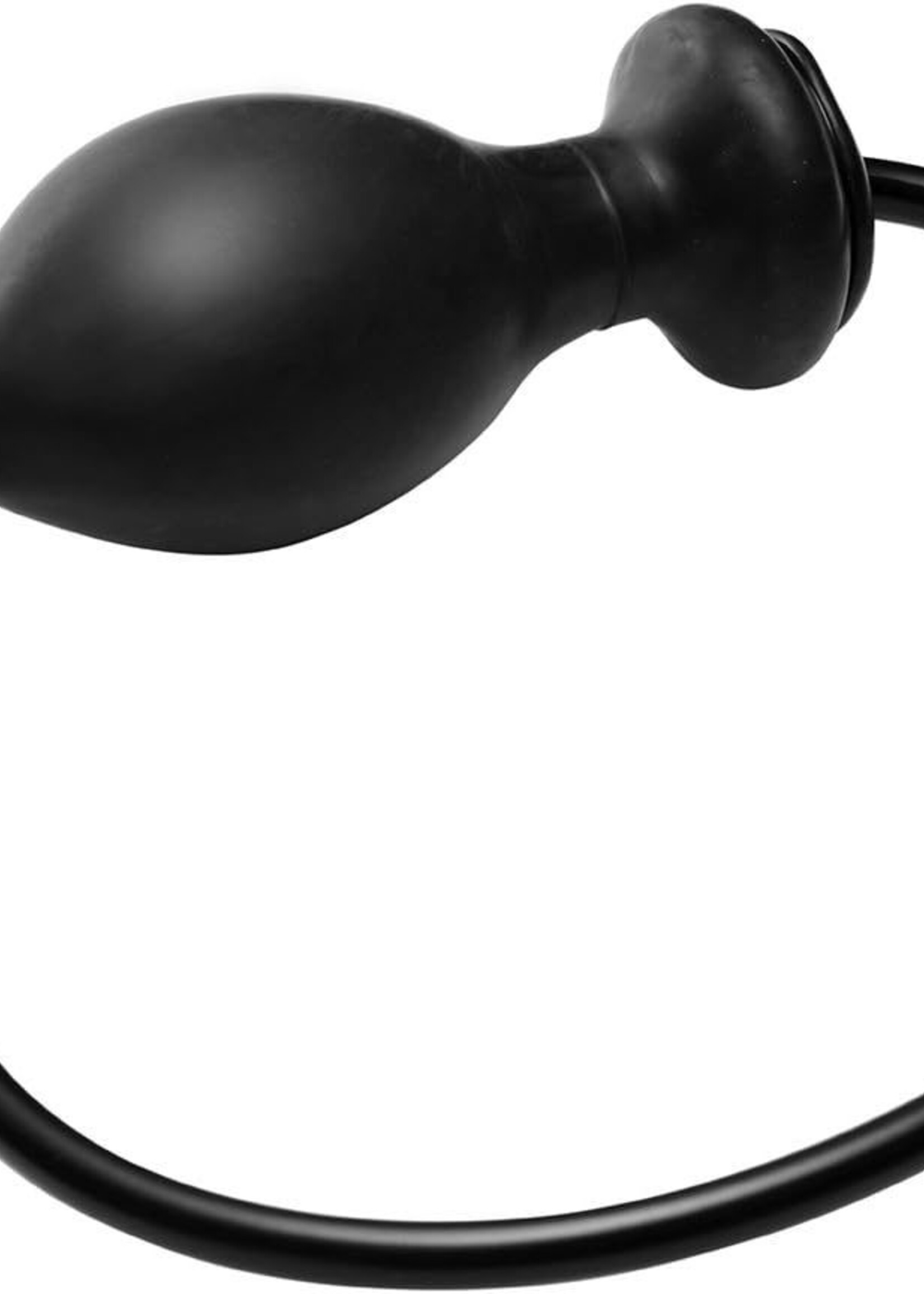 XR Brands Master Series Master Series Ass Expander Magnetic Inflatable Silicone Anal Plug - Black