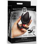 XR Brands Master Series Ass Lock Magnetic Inflatable Anchor Silicone Anal Plug - Black