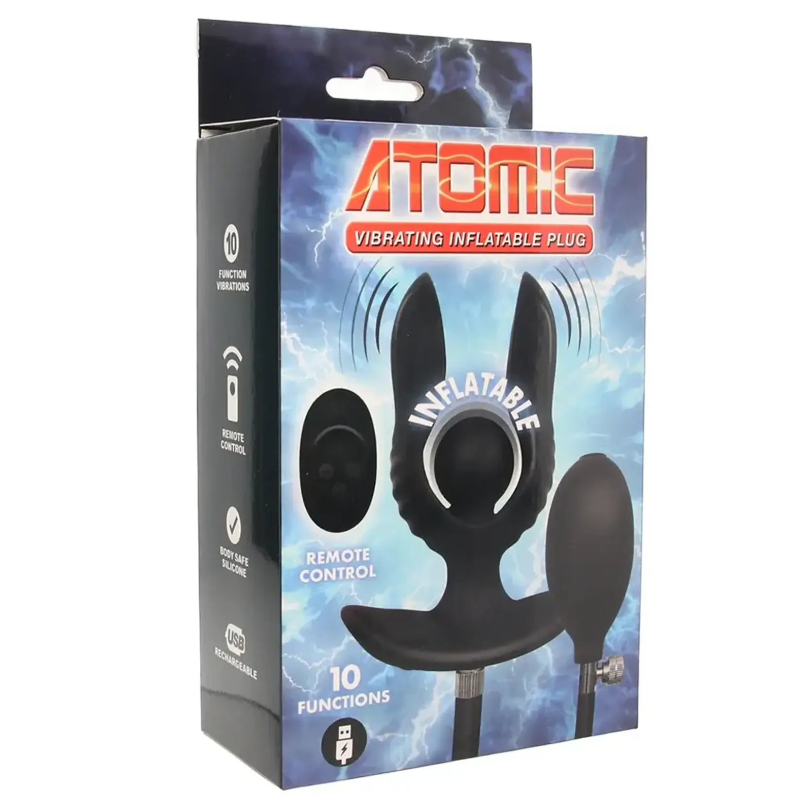 NassToys Atomic Vibrating Inflatable Plug Black