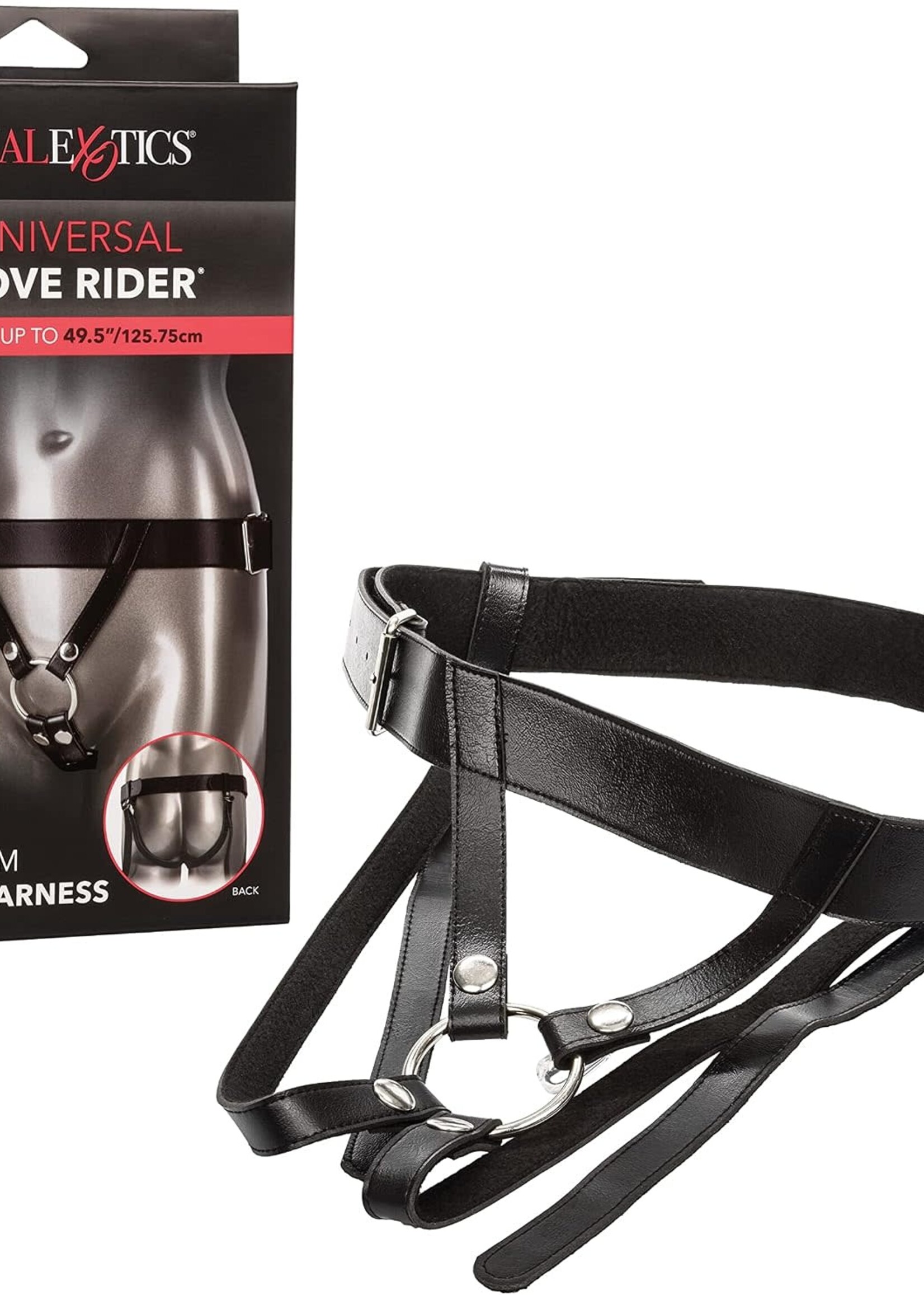 Calexotics Love Rider Premium Ring Harness Adjustable Strap-On - Black