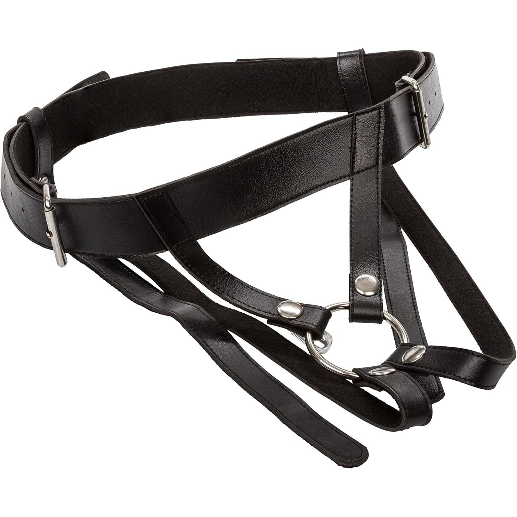 Calexotics Love Rider Premium Ring Harness Adjustable Strap-On - Black