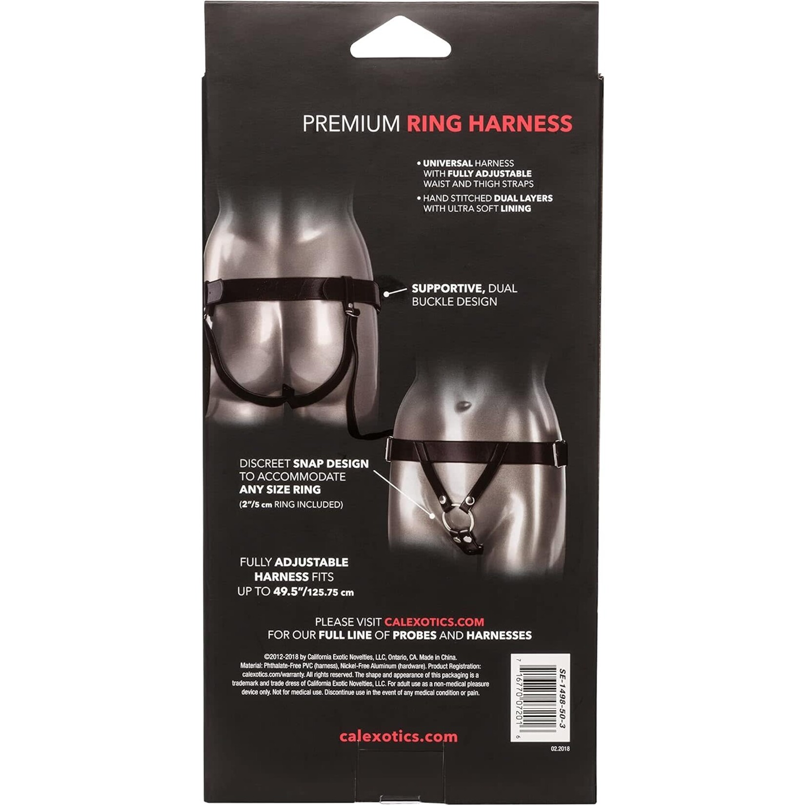 Calexotics Love Rider Premium Ring Harness Adjustable Strap-On - Black