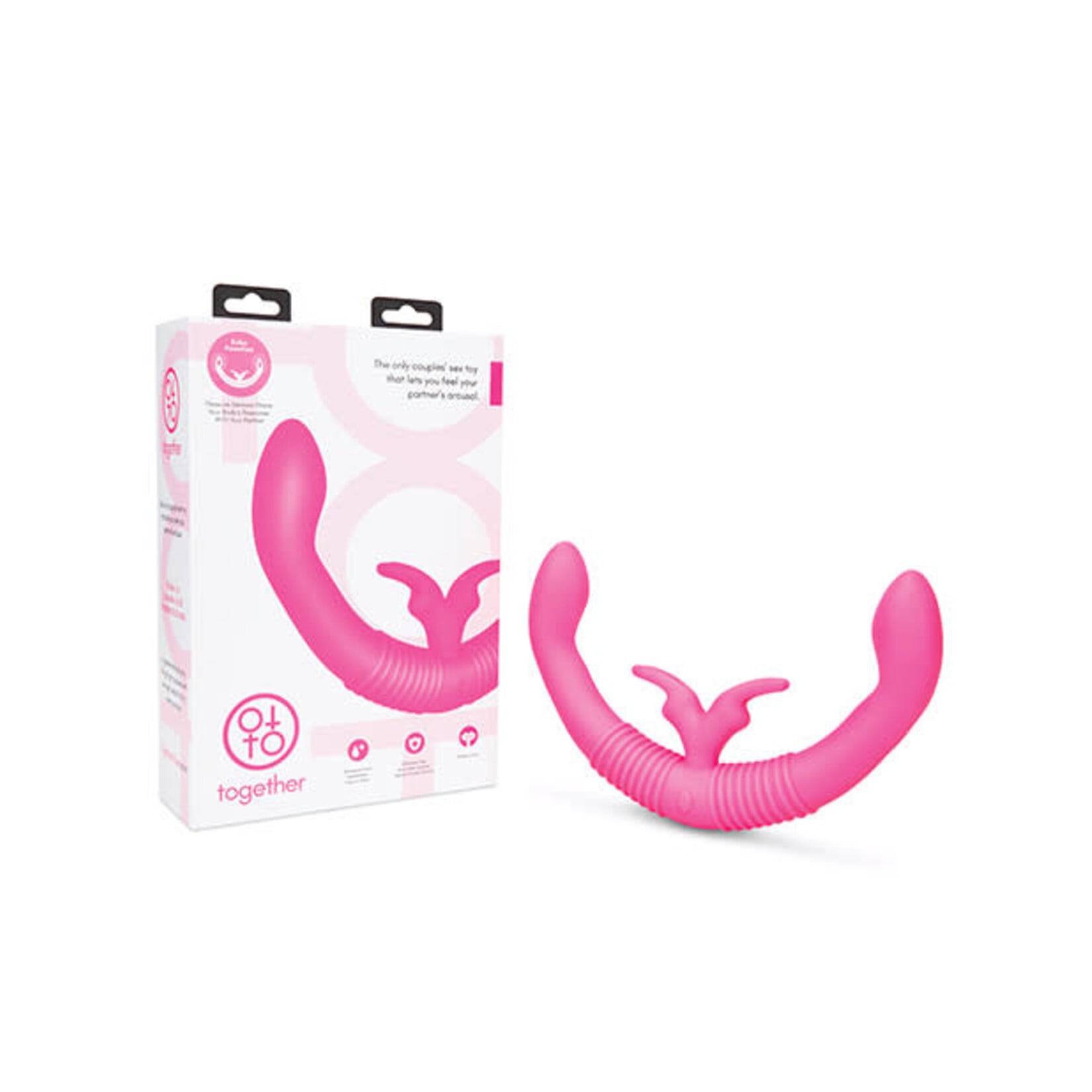 Together Toys Together Toy Silicone Rechargeable Echo Function Vibrator for Couples - Pink