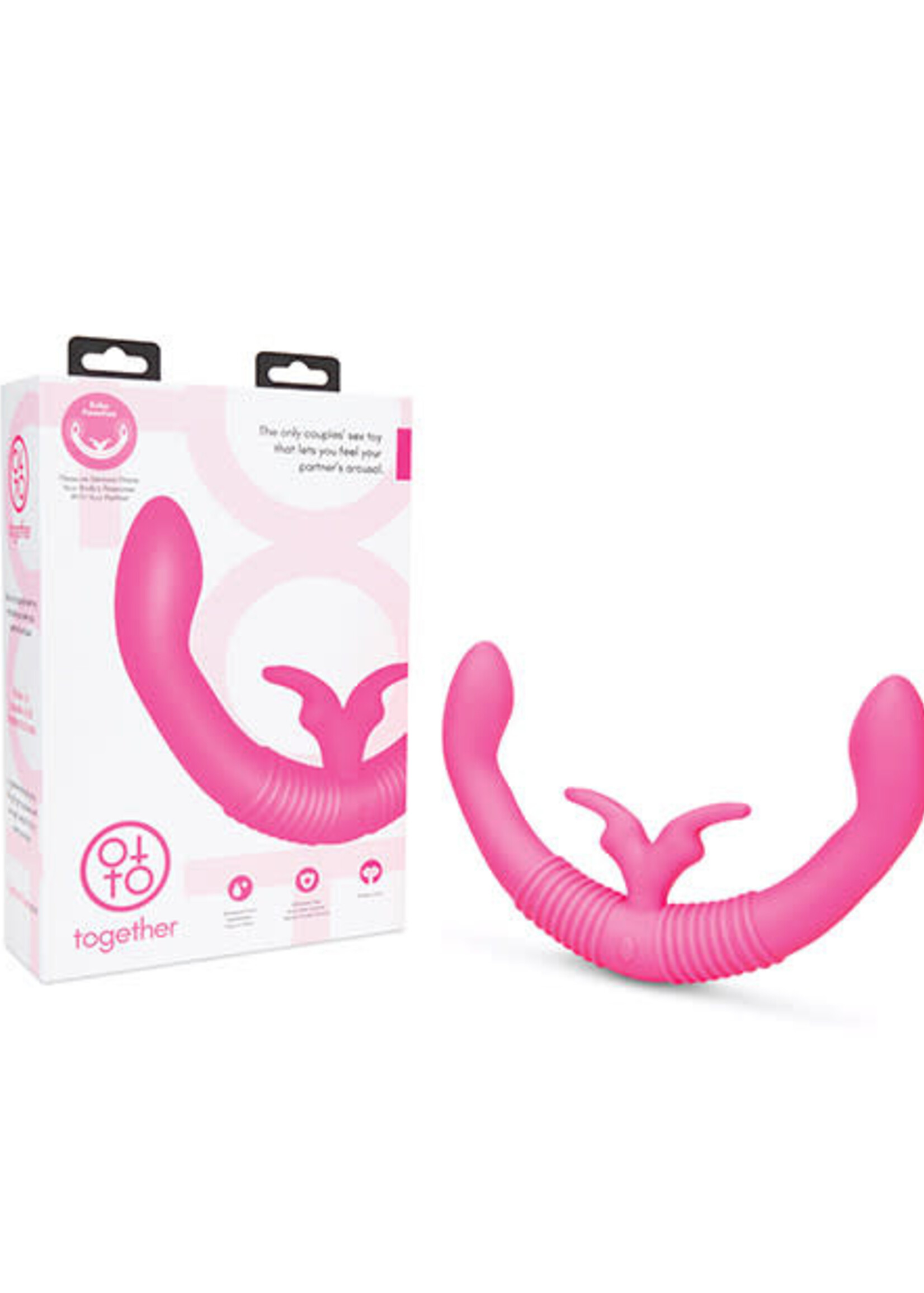 Together Toys Together Toy Silicone Rechargeable Echo Function Vibrator for Couples - Pink