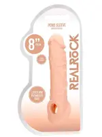 Shots RealRock RealRock Realistic Penis Sleeve 8in