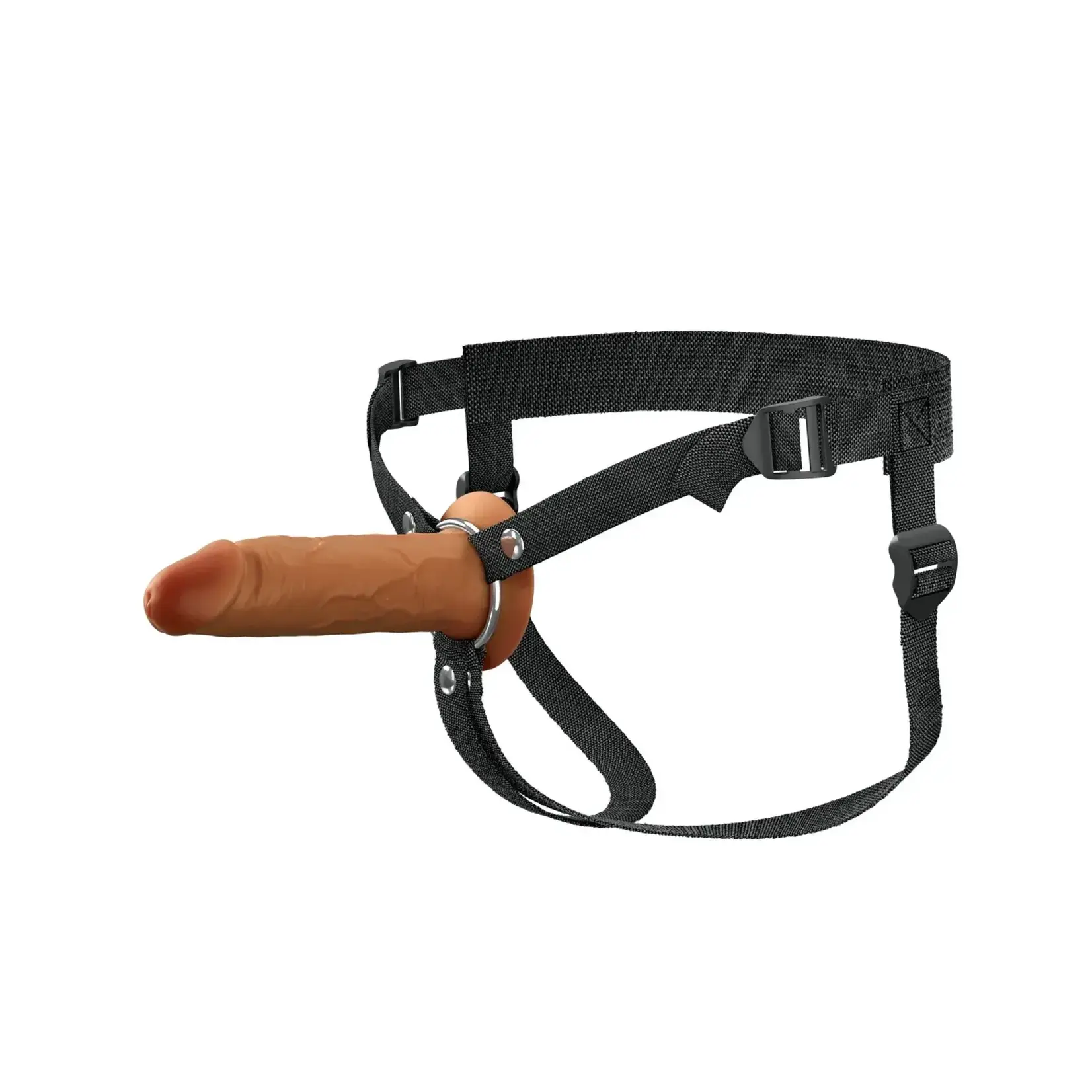 Pipedream Fantasy X-Tensions Elite 6" Silicone Hollow Strap-On Dual Density Brown