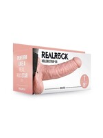 Shots RealRock Realrock Hollow Strap-On With Balls 7" Flesh