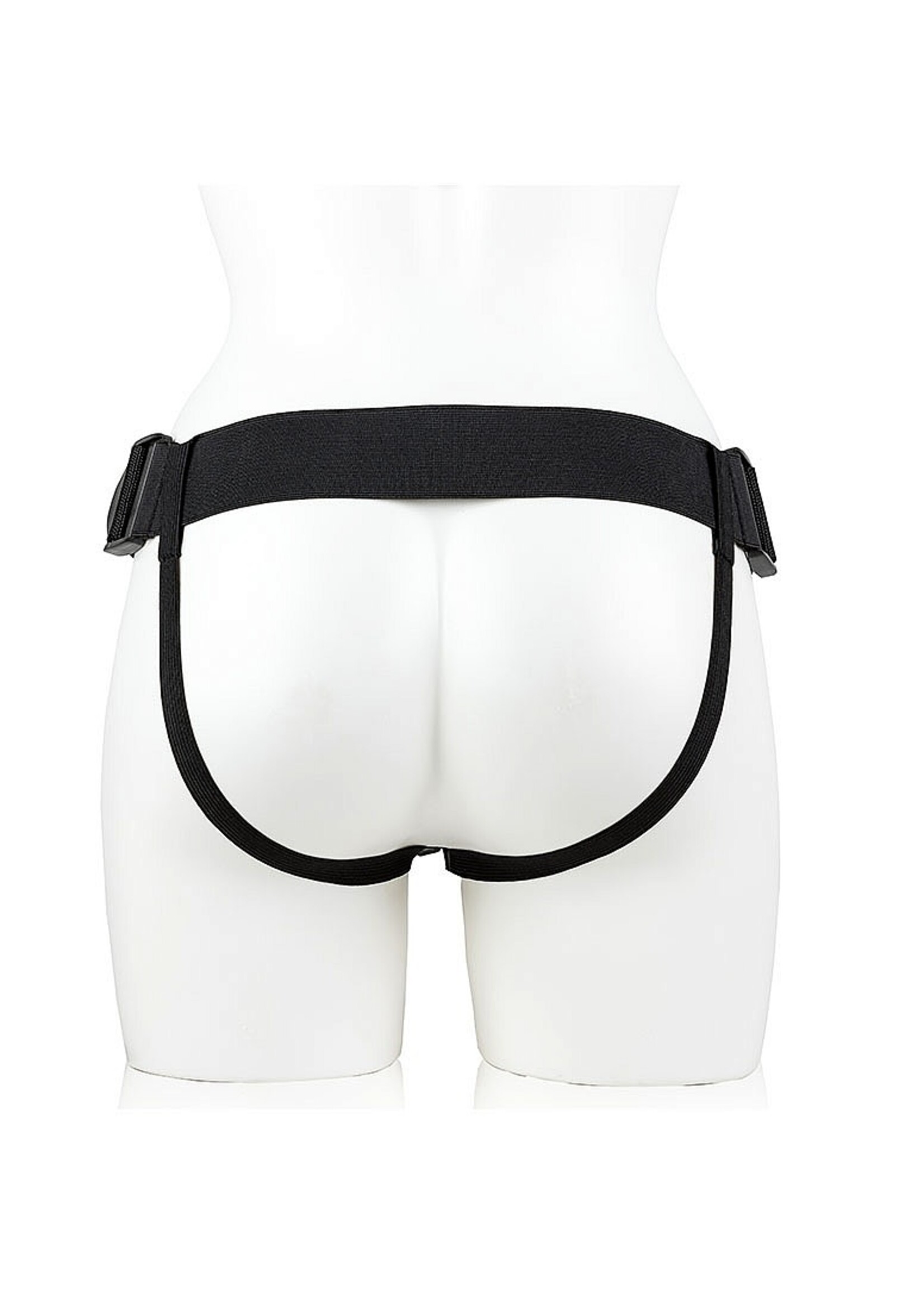 Shots RealRock Realrock Hollow Strap-On With Balls 7" Flesh