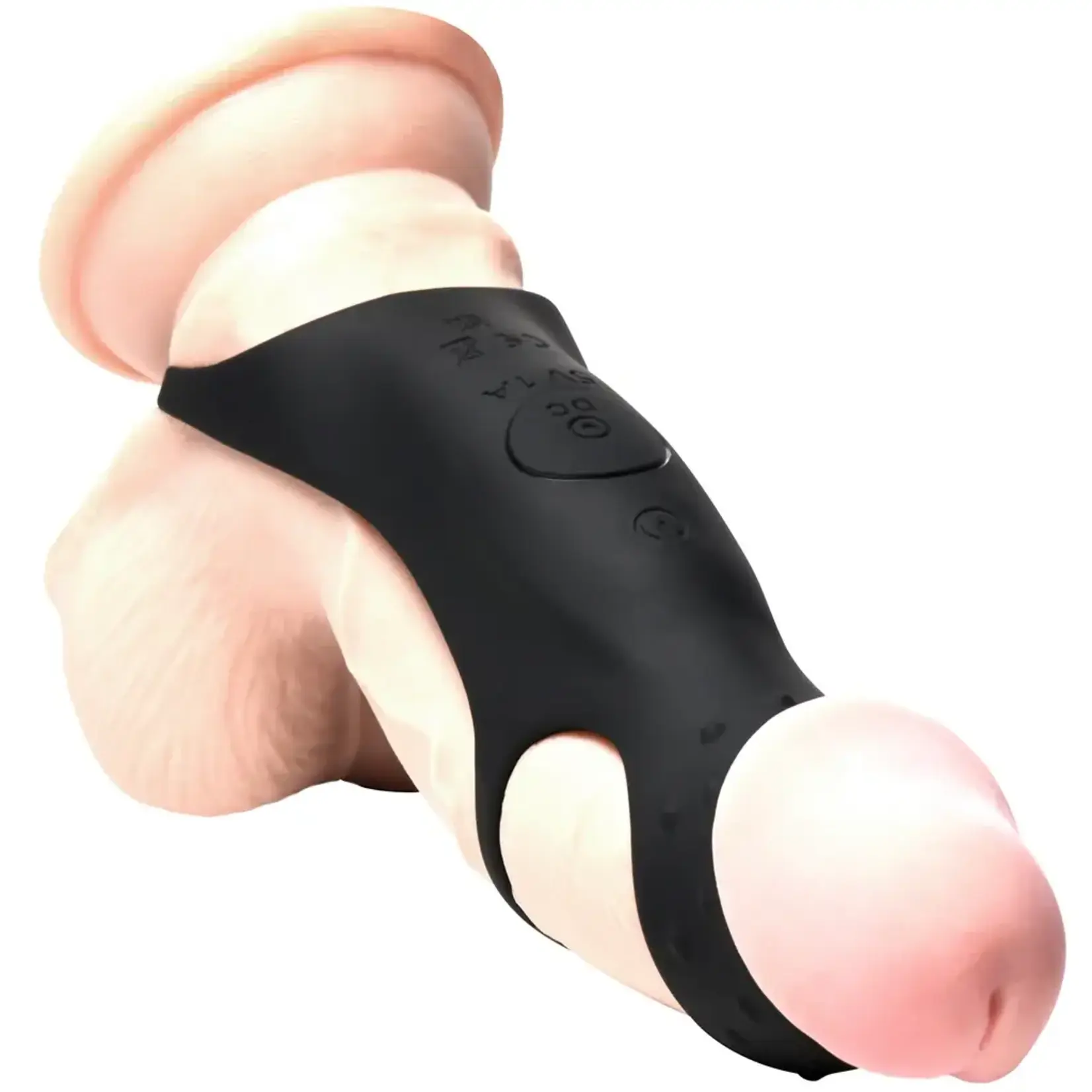 Curve Toys Jock Enhancers Rush Vibrating Penis Sleeve C-Ring W/ Remote