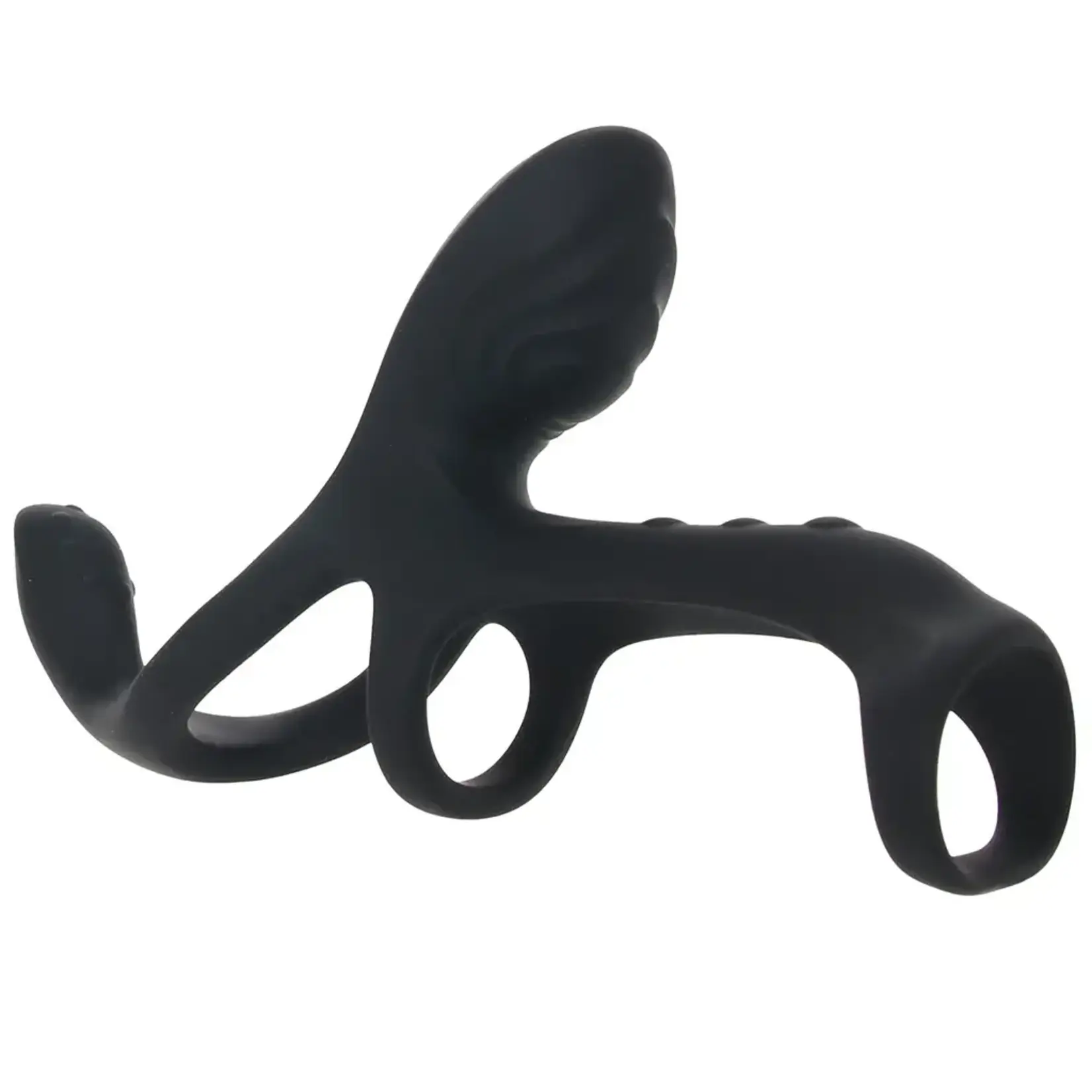 Pipedream Fantasy C-Ringz Ultimate Couples Cage Max Vibrating Cock Ring - Black
