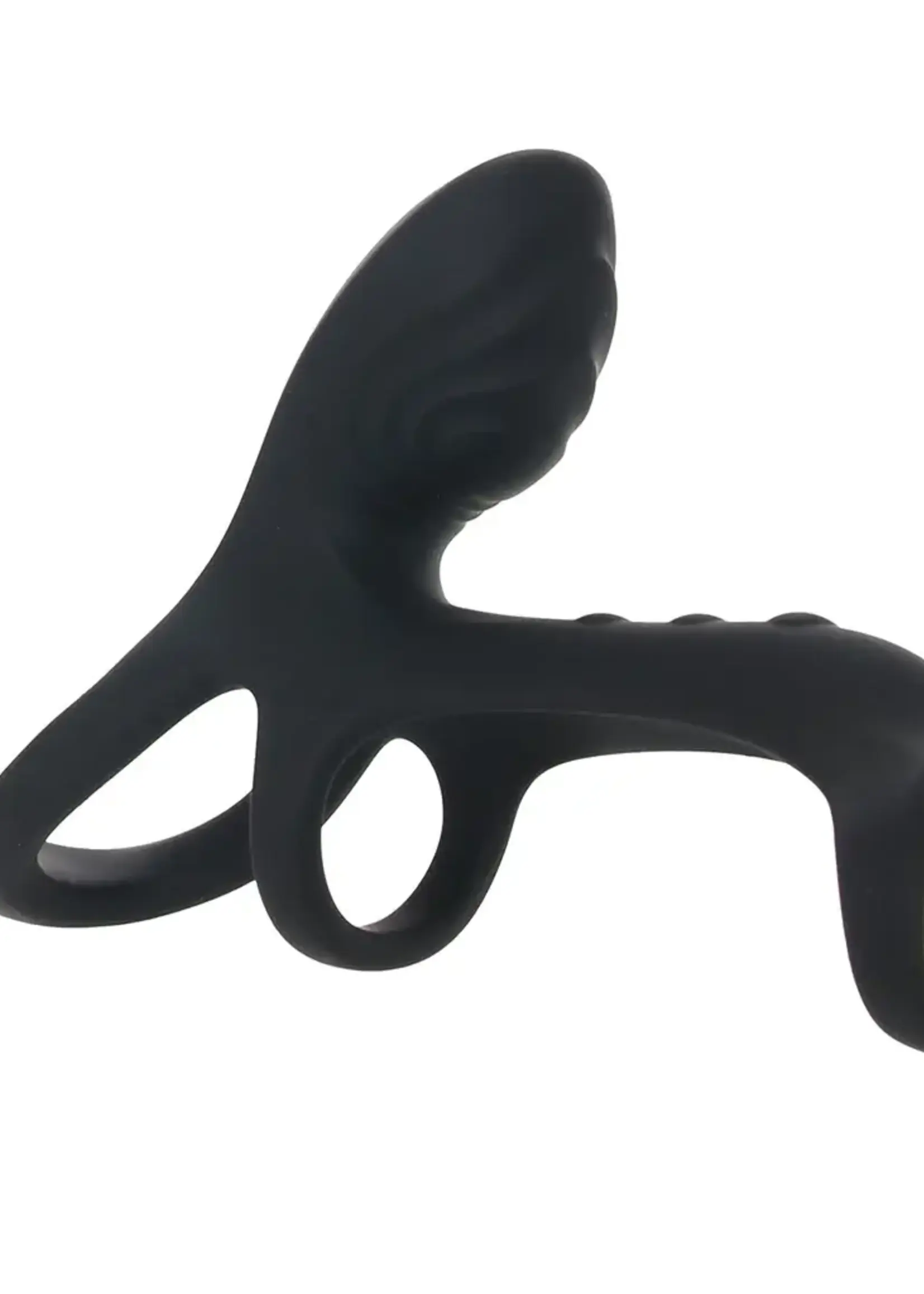Pipedream Fantasy C-Ringz Ultimate Couples Cage Max Vibrating Cock Ring - Black