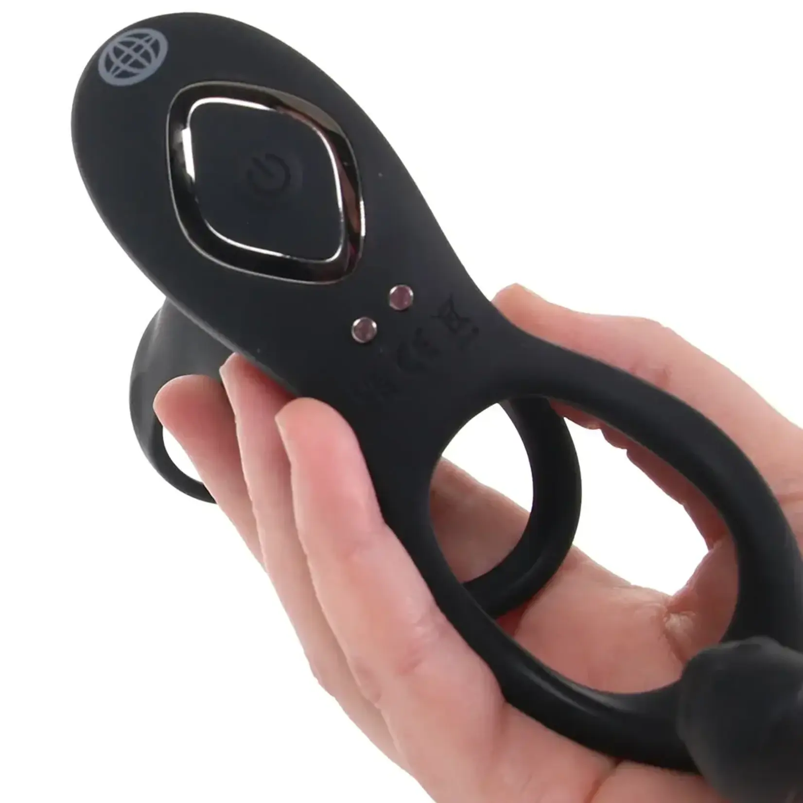 Pipedream Fantasy C-Ringz Ultimate Couples Cage Max Vibrating Cock Ring - Black