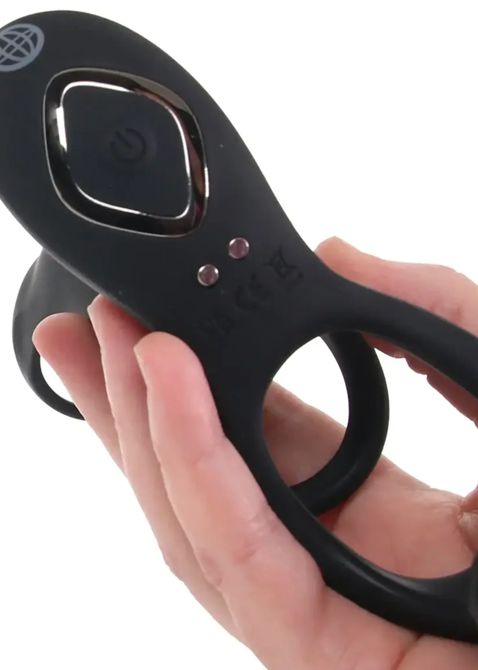 Pipedream Fantasy C-Ringz Ultimate Couples Cage Max Vibrating Cock Ring - Black