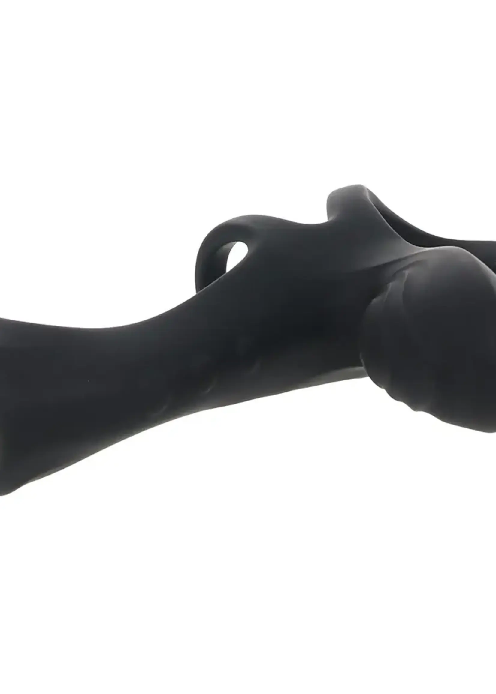 Pipedream Fantasy C-Ringz Ultimate Couples Cage Max Vibrating Cock Ring - Black