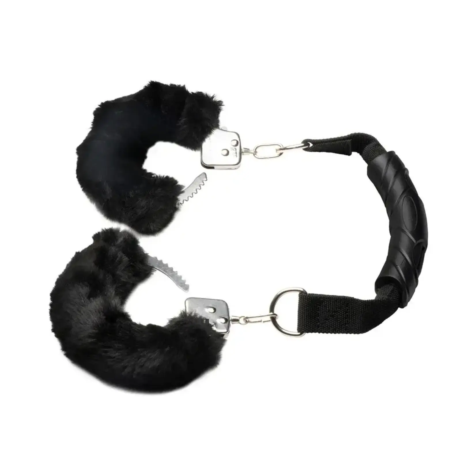 XR Brands Master Series Master Series The Handler Furry Handcuffs With Handle