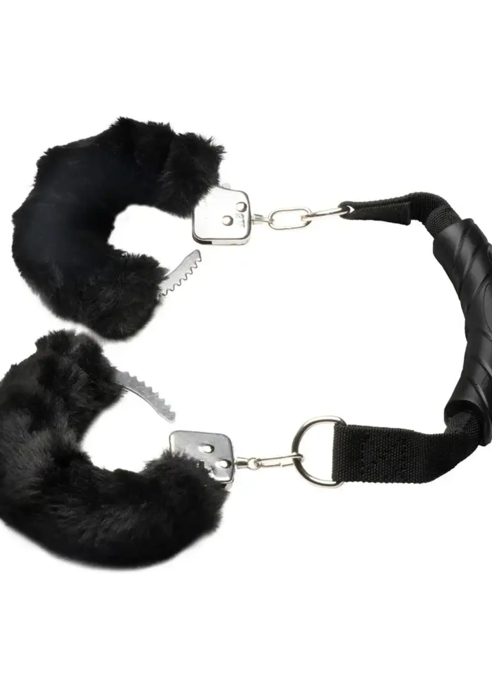 XR Brands Master Series Master Series The Handler Furry Handcuffs With Handle