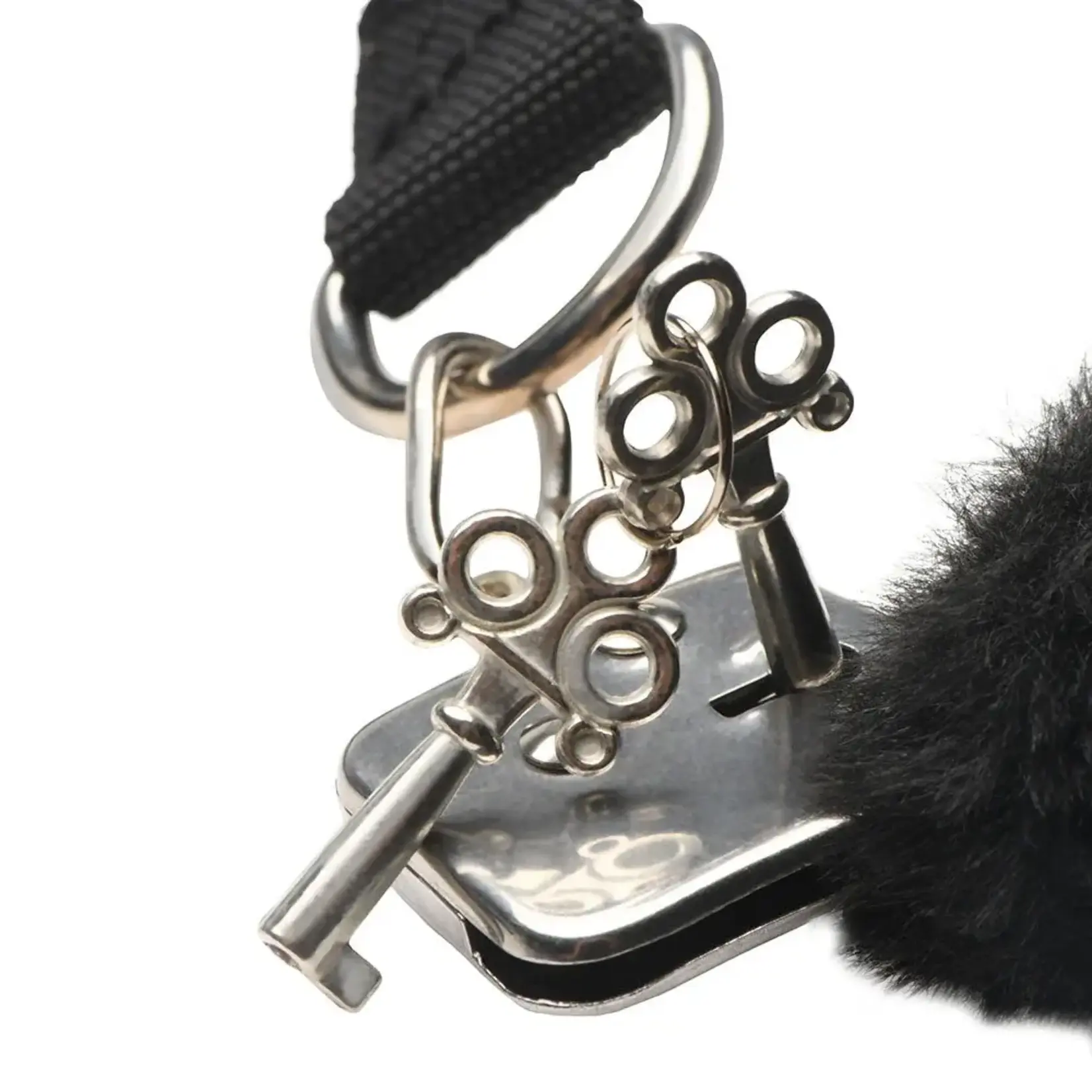 XR Brands Master Series Master Series The Handler Furry Handcuffs With Handle
