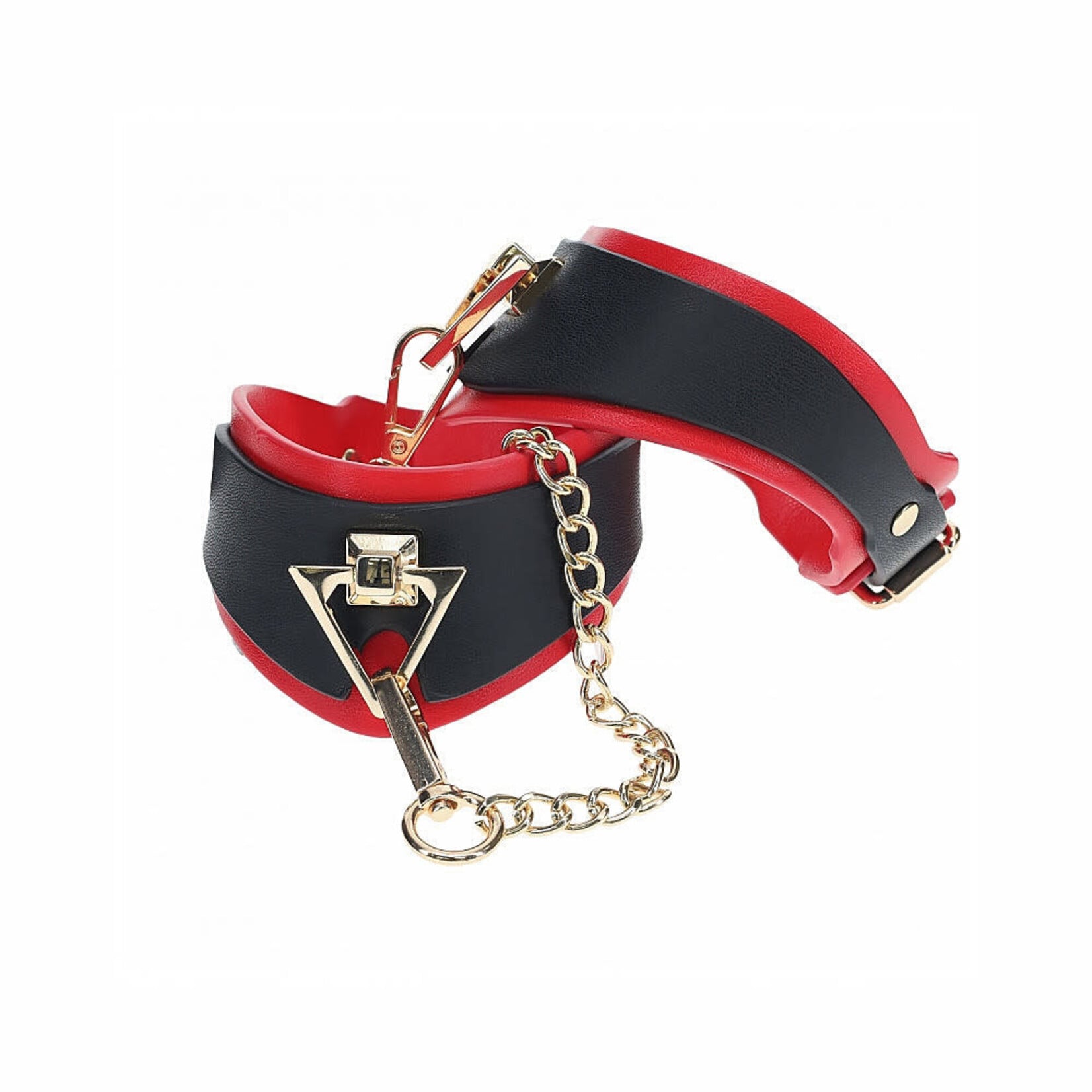 Shots Ouch! Ouch! Milan Collection Leg Cuffs - Black/Red