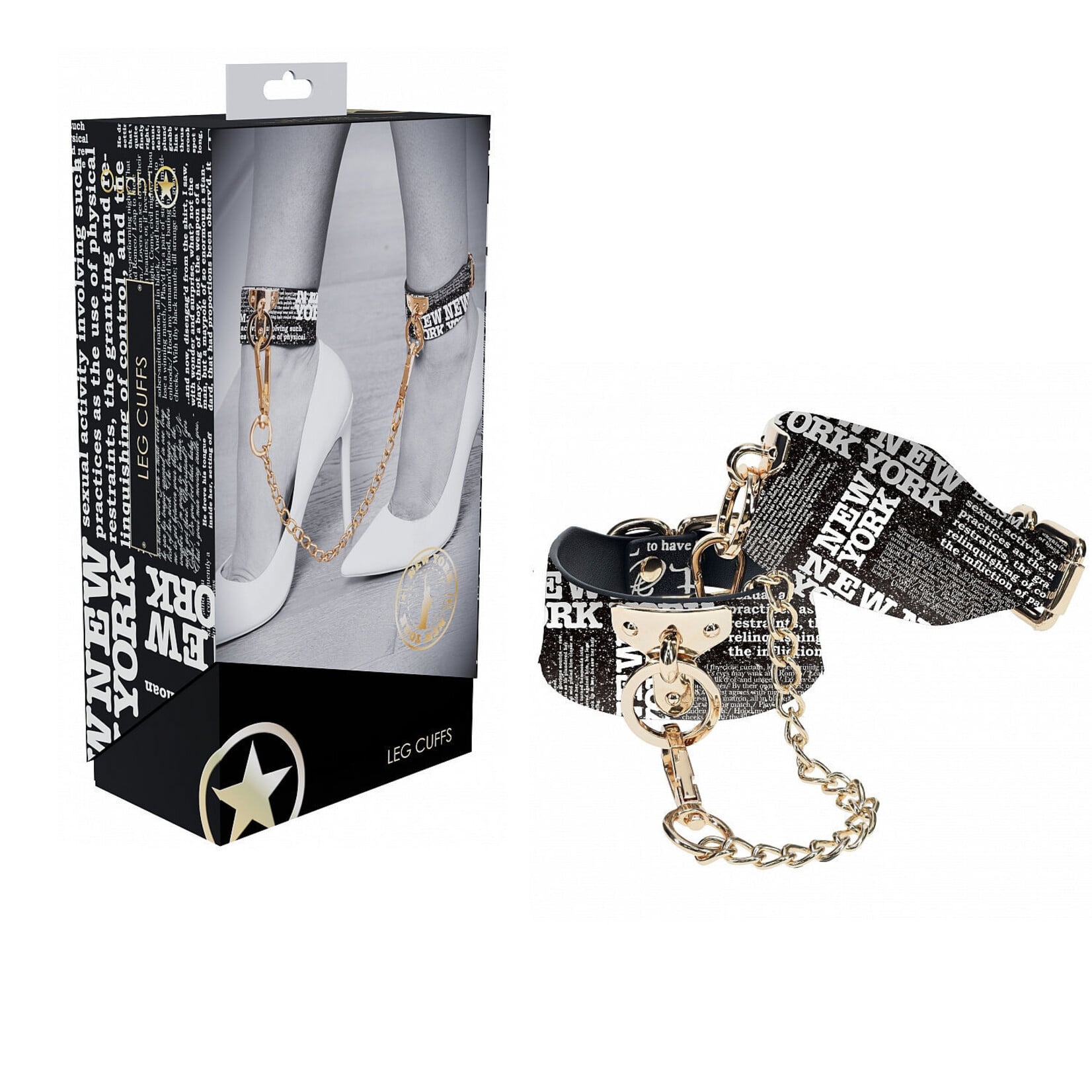 Shots Ouch! Ouch! NY Collection Leg Cuffs - Black