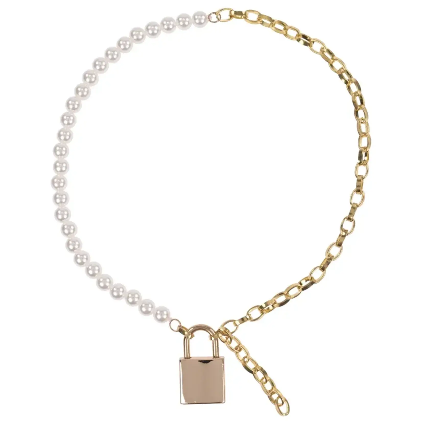 Sportsheets Sex & Mischief Pearl Day Collar - White/Gold