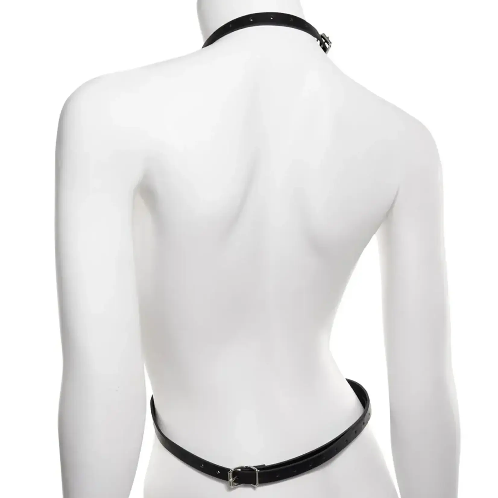 Sportsheets Sex & Mischief Shadow Body Harness - Black/Silver