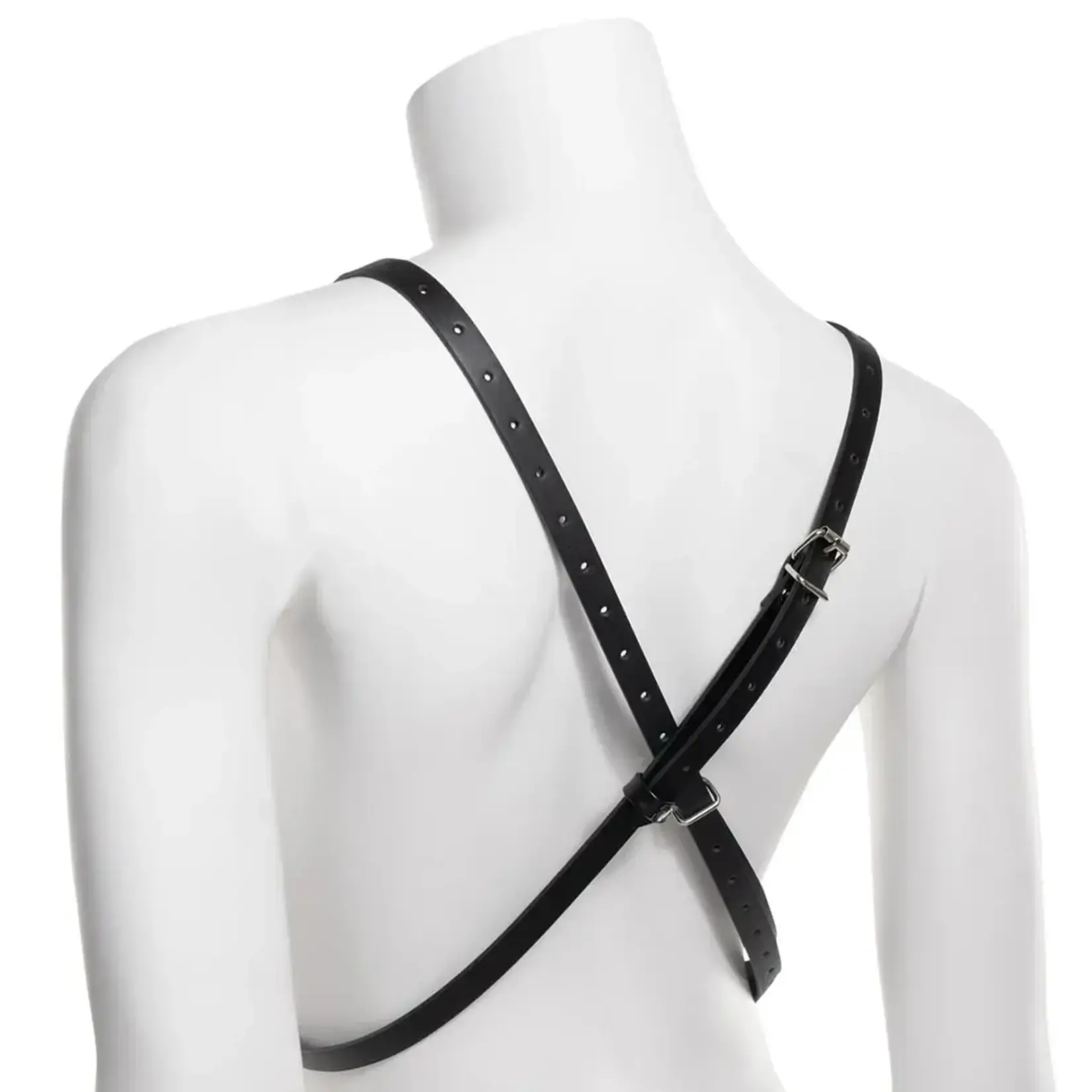 Sportsheets Sex & Mischief Shadow Body Harness - Black/Silver