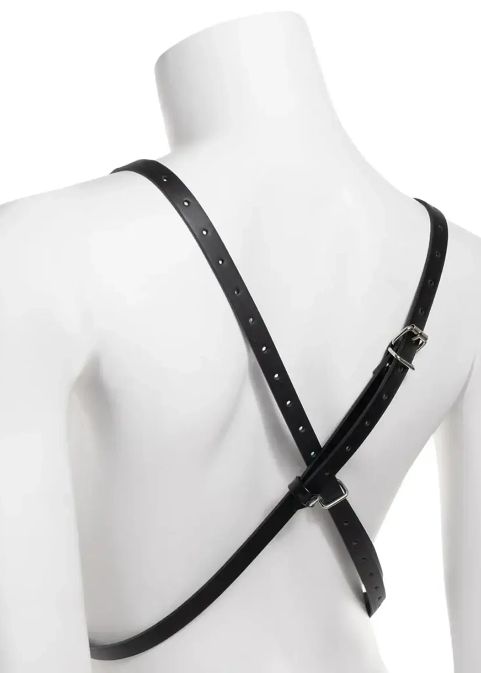 Sportsheets Sex & Mischief Shadow Body Harness - Black/Silver