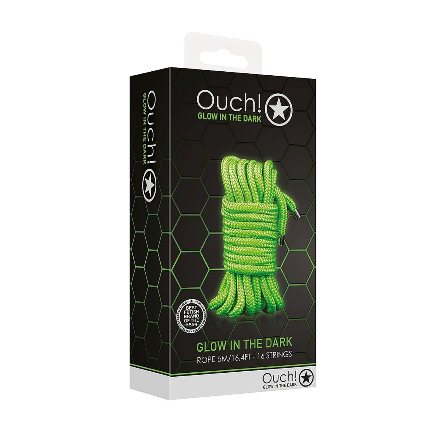 Shots LLC Ouch! Rope 5M/16 Strings Glow In The Dark