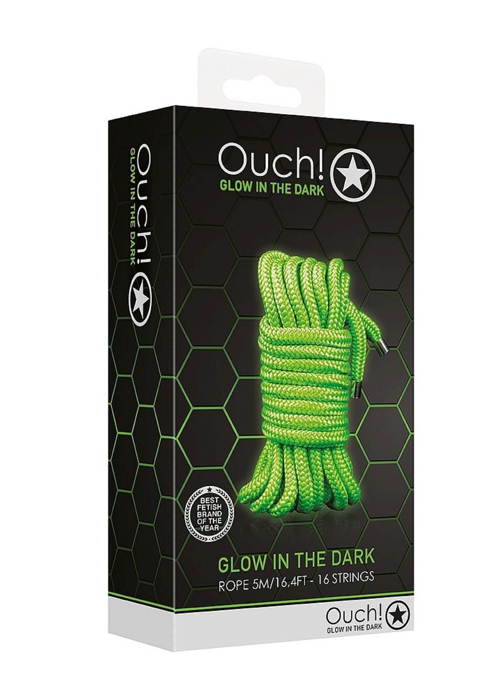 Shots LLC Ouch! Rope 5M/16 Strings Glow In The Dark