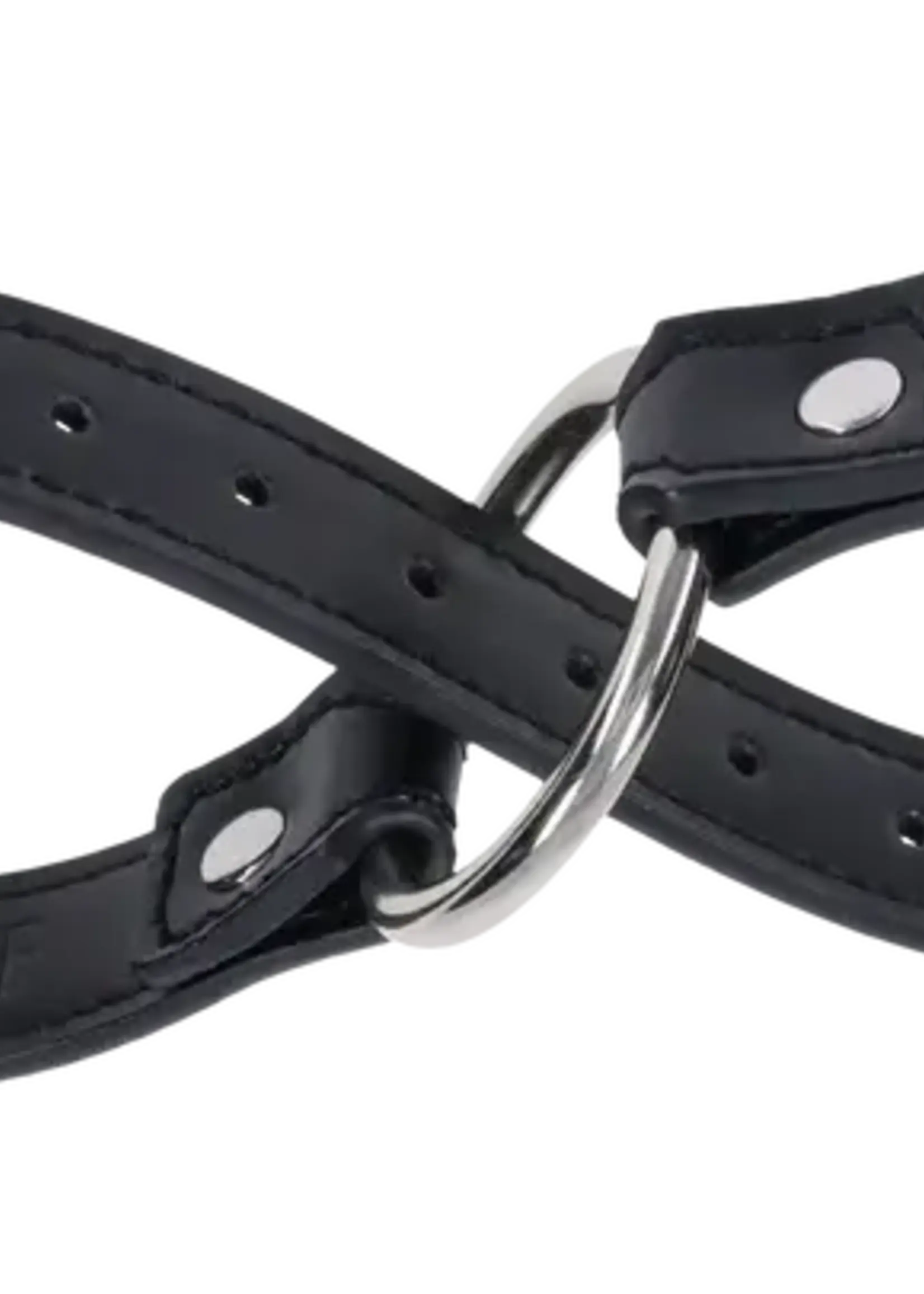 Sportsheets Sex & Mischief Shadow Convertible Cuffs - Black/Silver
