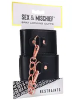 Sportsheets Brat Locking Cuffs - Black