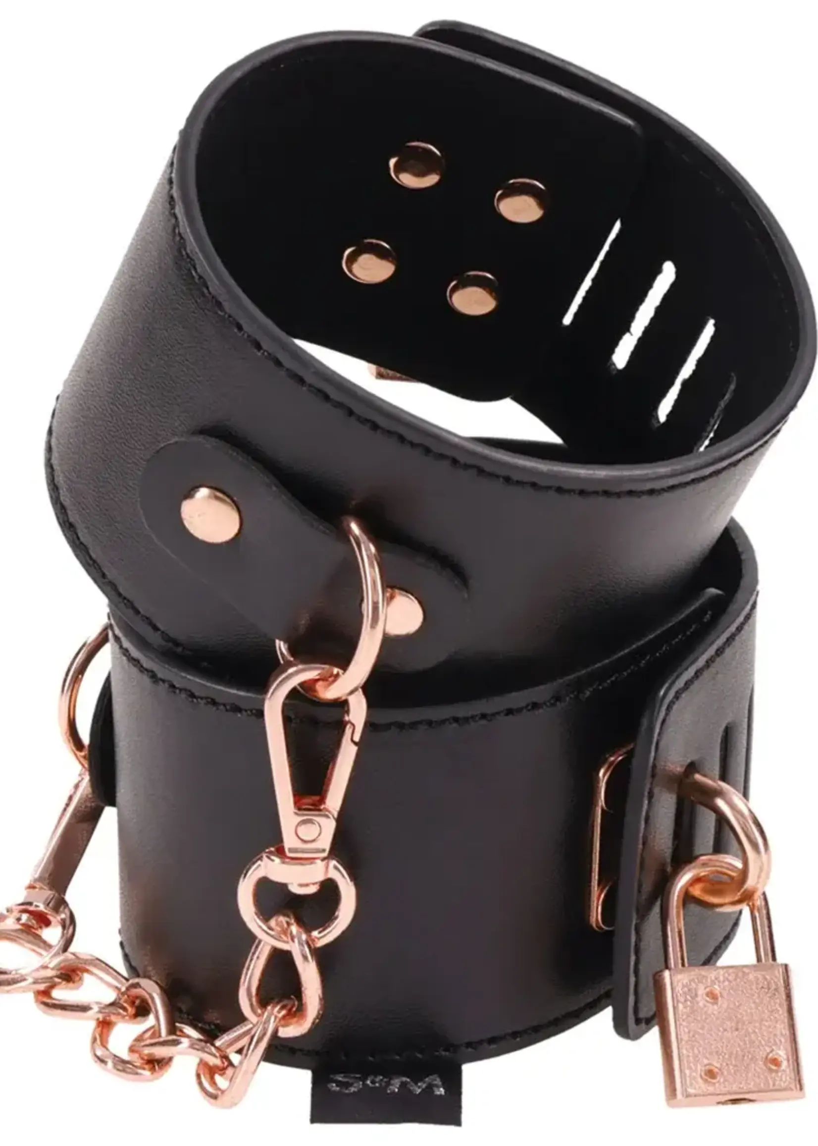 Sportsheets Brat Locking Cuffs - Black