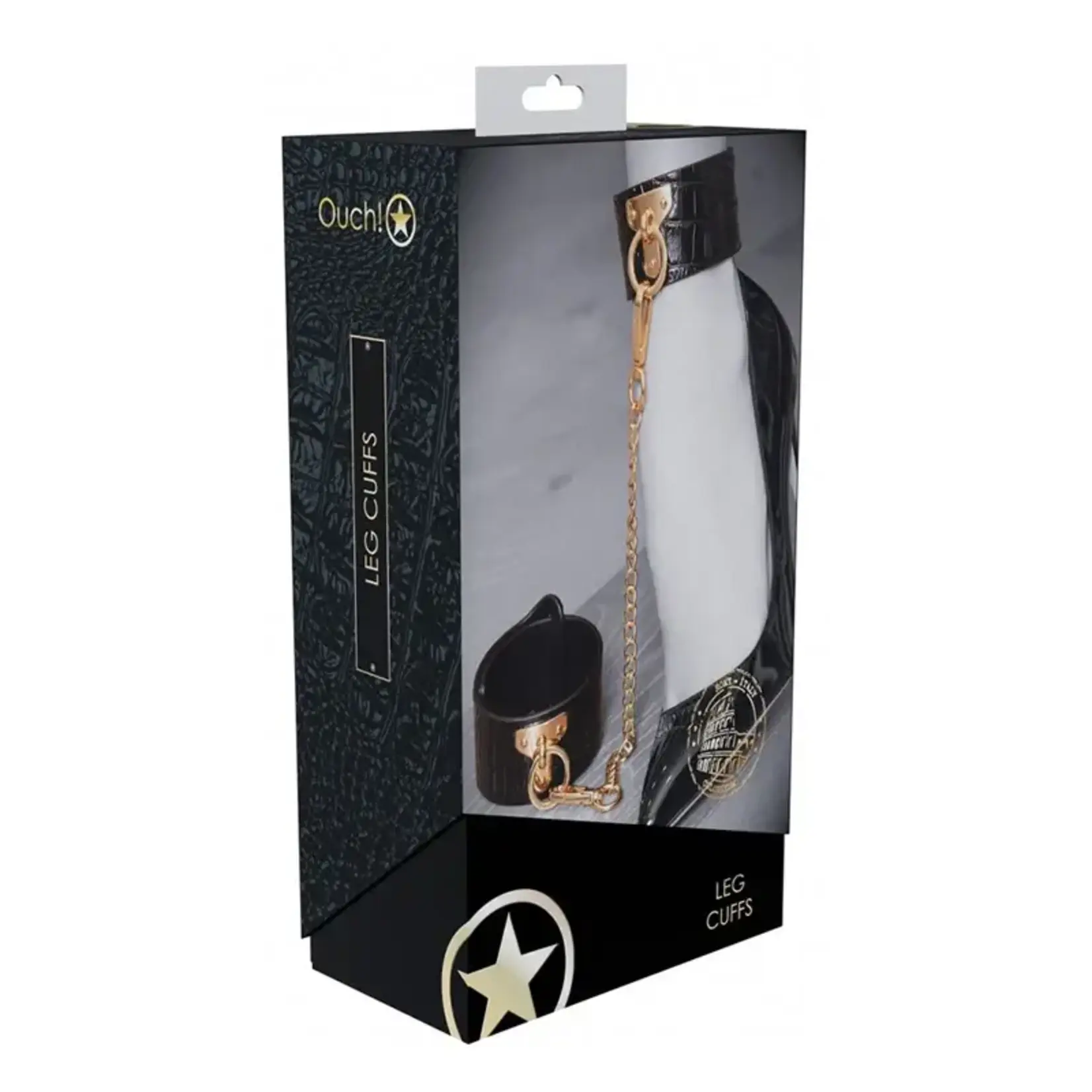 Shots Ouch! Ouch! Rome Collection Leg Cuffs - Black