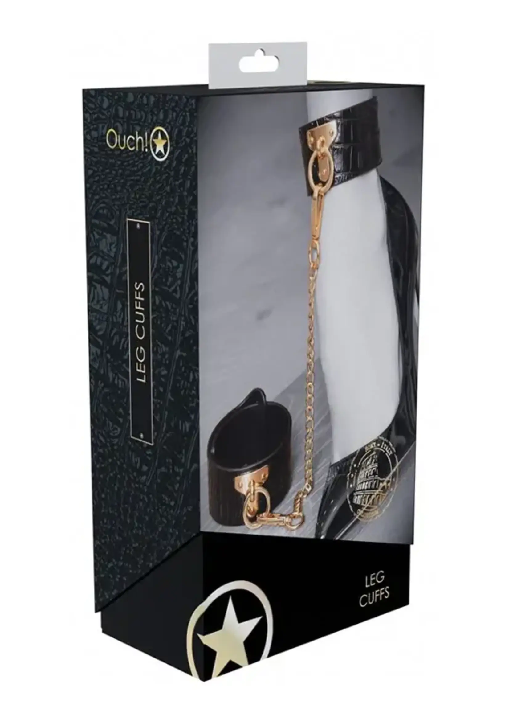 Shots Ouch! Ouch! Rome Collection Leg Cuffs - Black